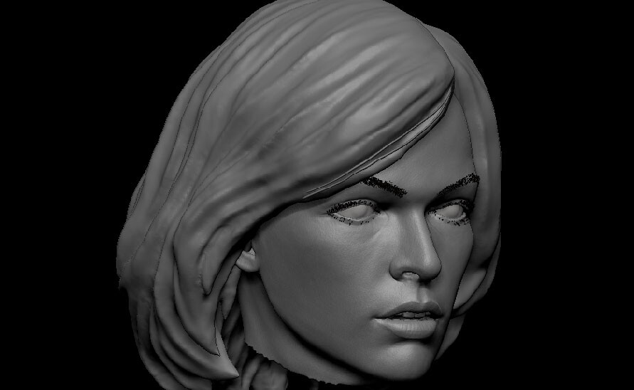 Artstation Milla Jovovich As Alice In Resident Evil Wip Head Part Carol Tan