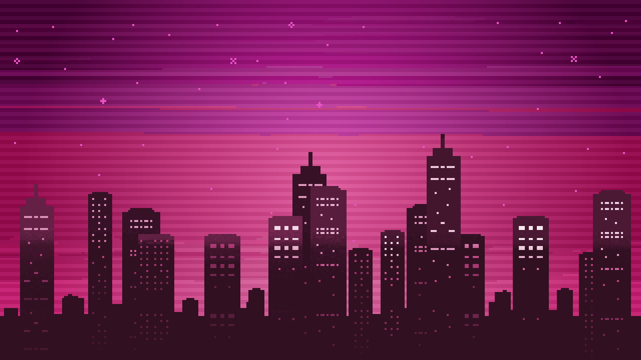 Mokazar - Retro Futur pink city