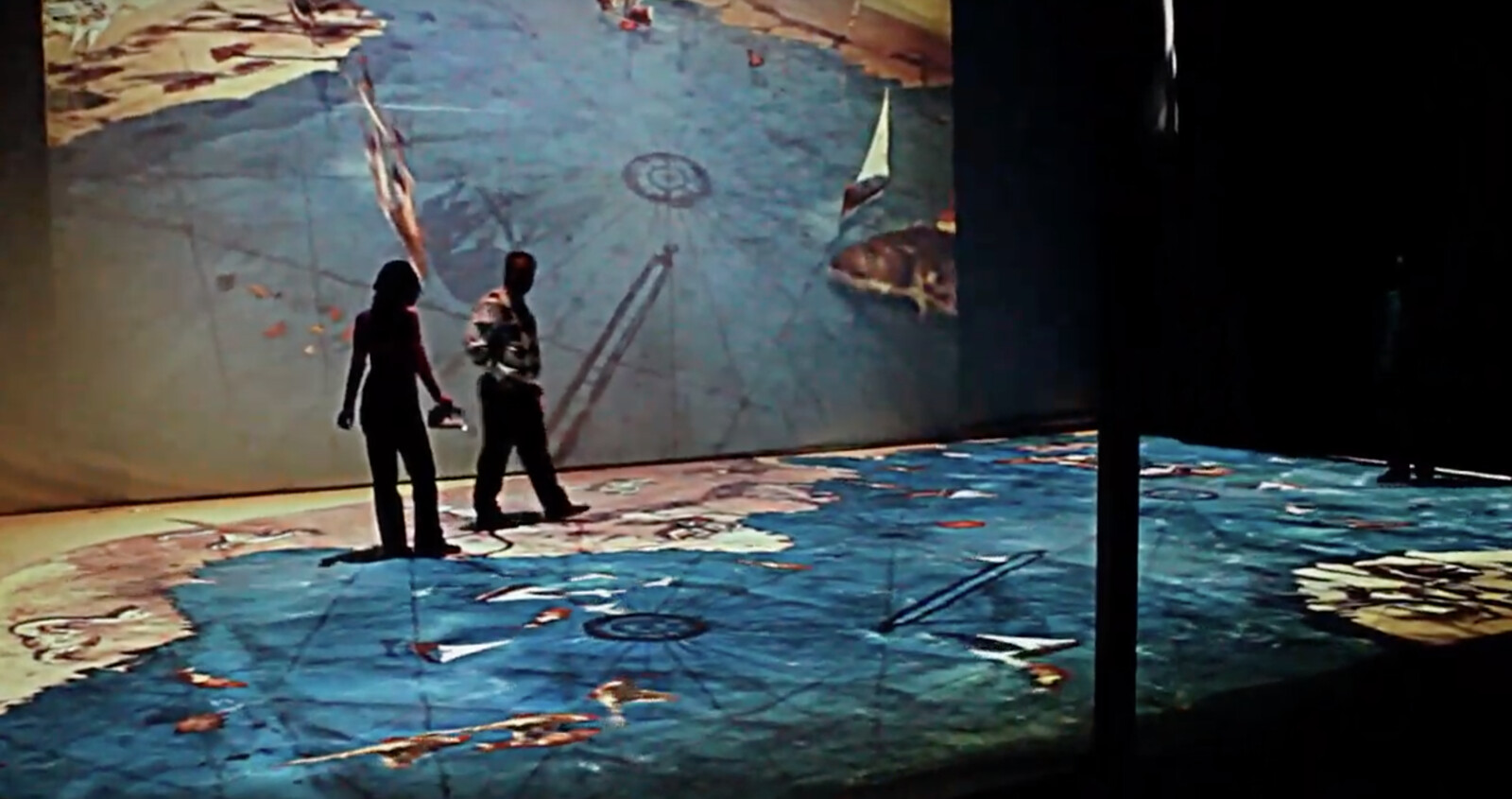 Piri Reis and His Maps Exhibition at Beşiktaş Naval Museum 2013, 80 m² Interactive Projection installation
