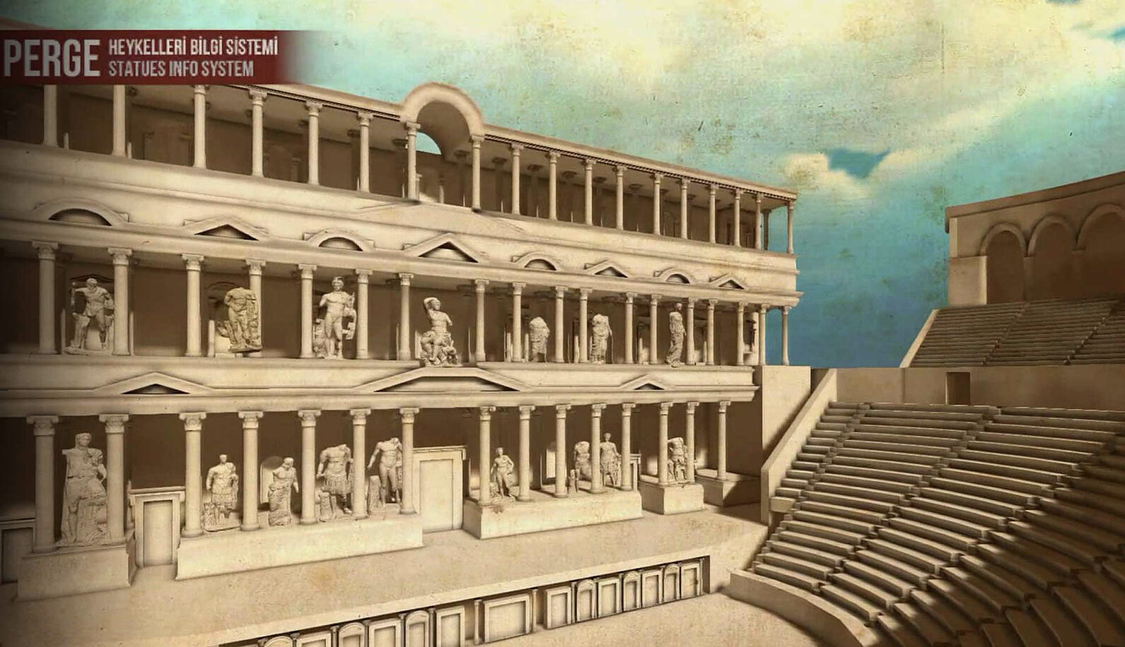 3D Ancient Perge Theatre Information System, Antalya Museum 2015