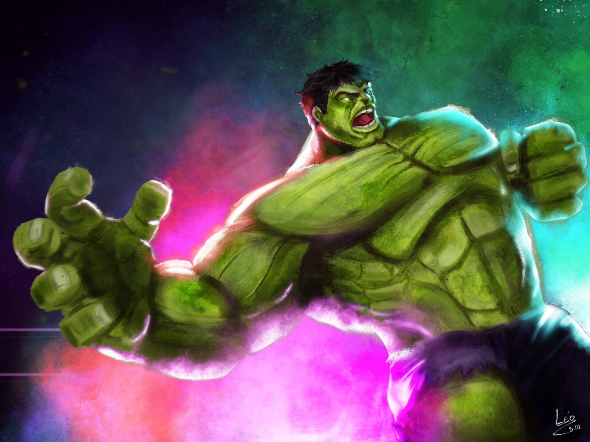 ArtStation - hulk Punch