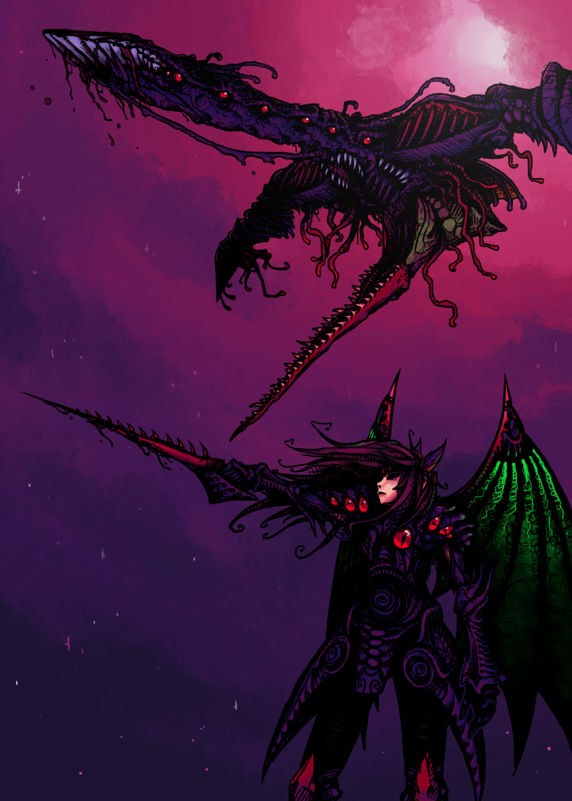 Artstation Commission The Darkness Dragon Nathan Gneist