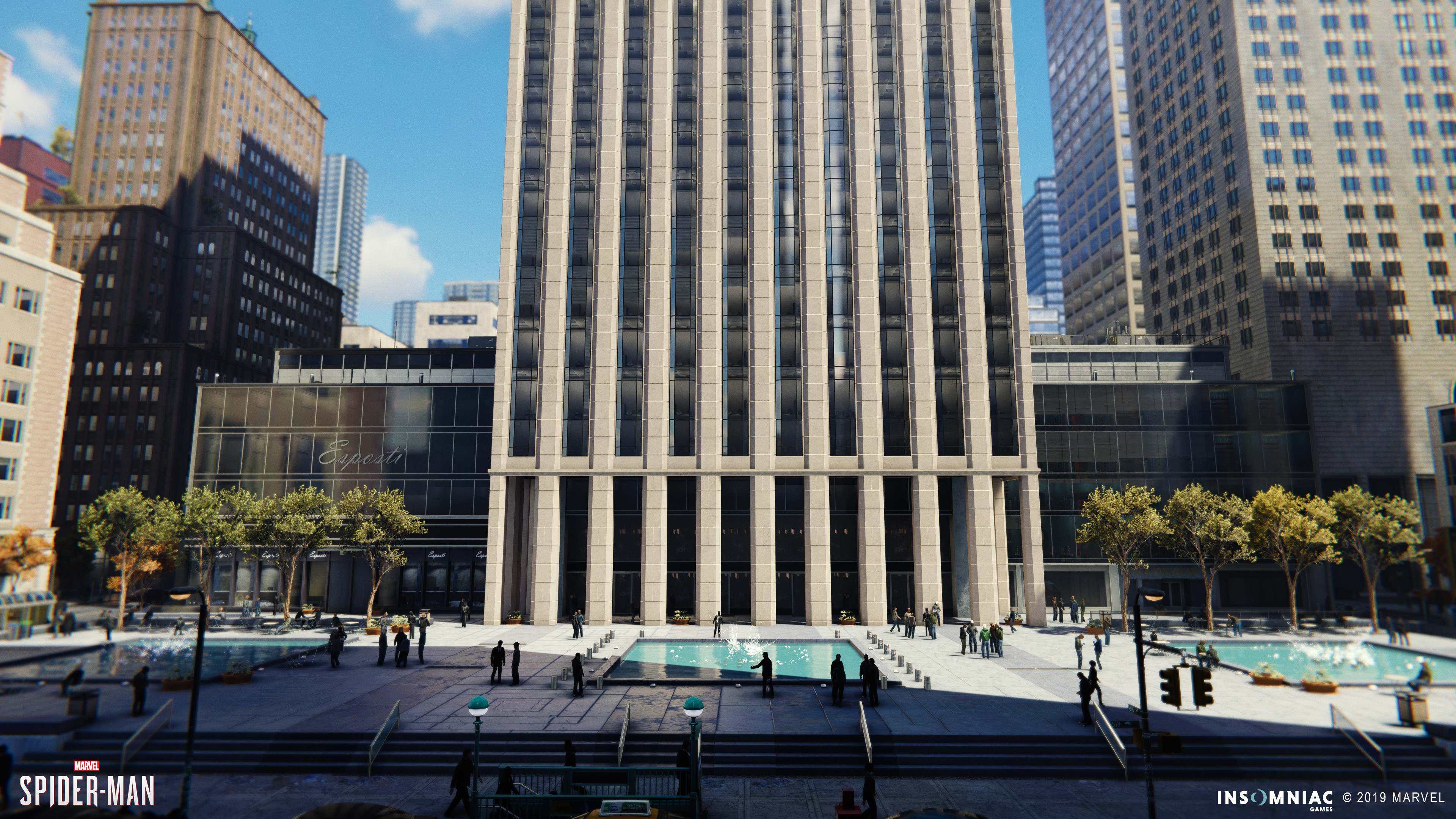 GM building and plaza custom modeling and level art
