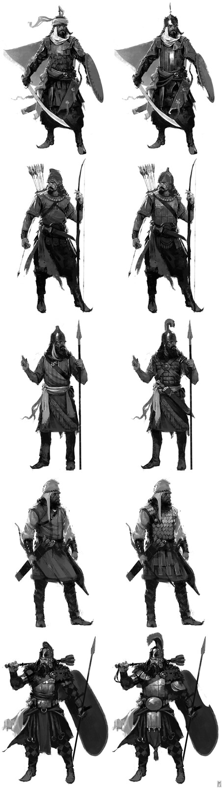Pre-production concept sketches Assassin's Creed Empire/Origins