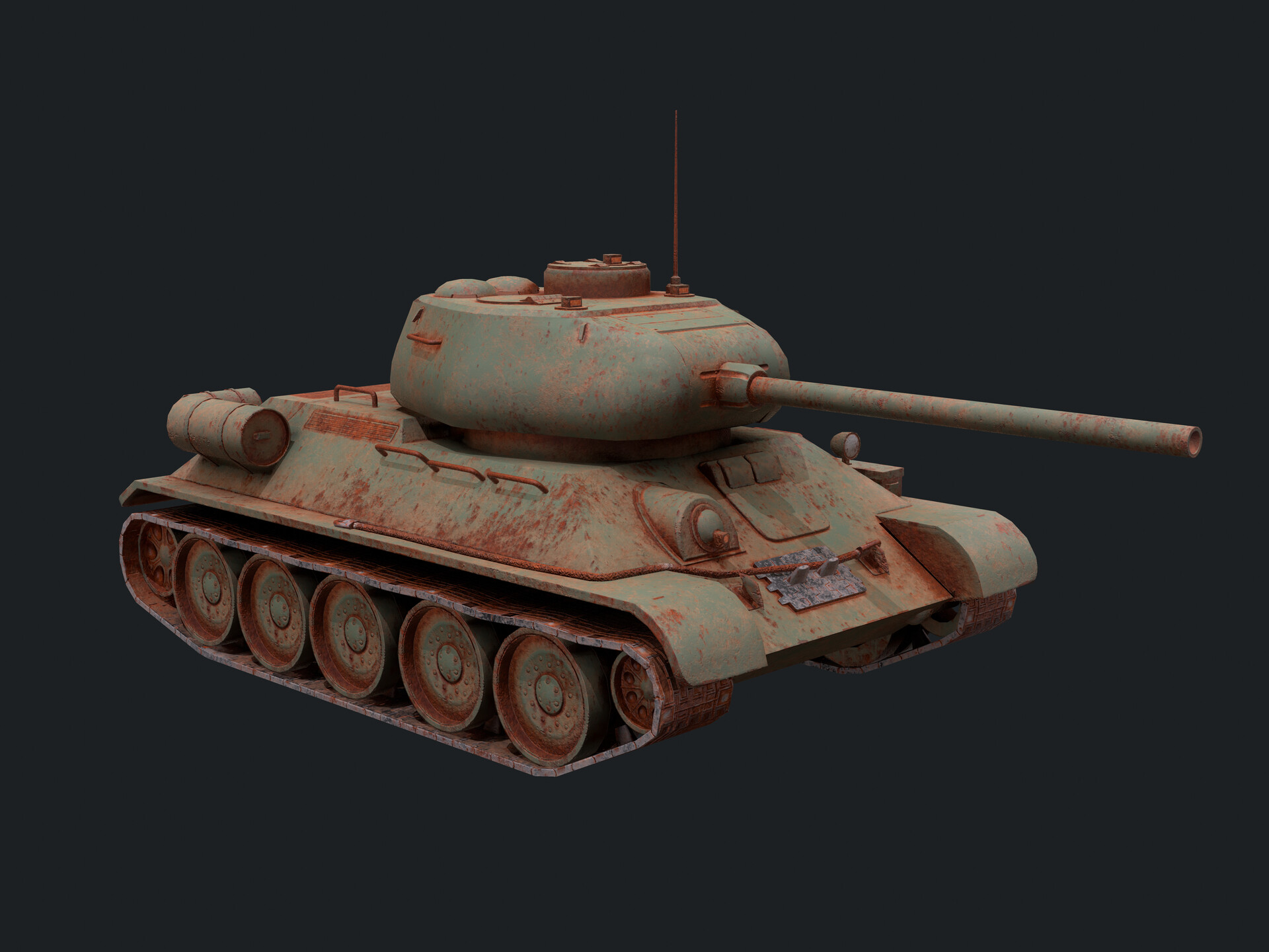 ArtStation - Weathered and rusted T-34 Tank