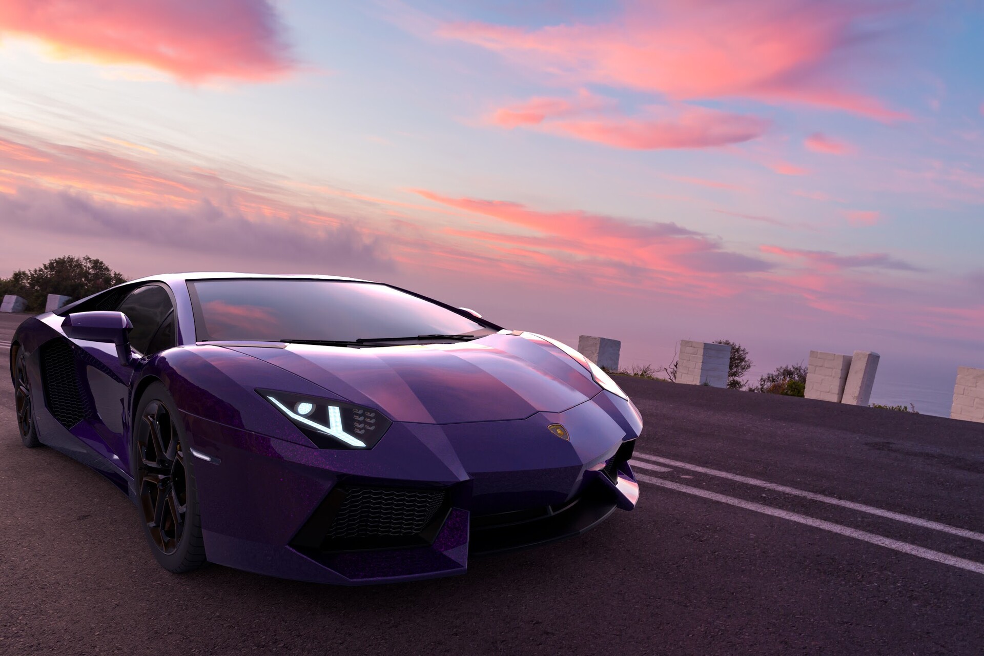ArtStation - Purple Lamborghini