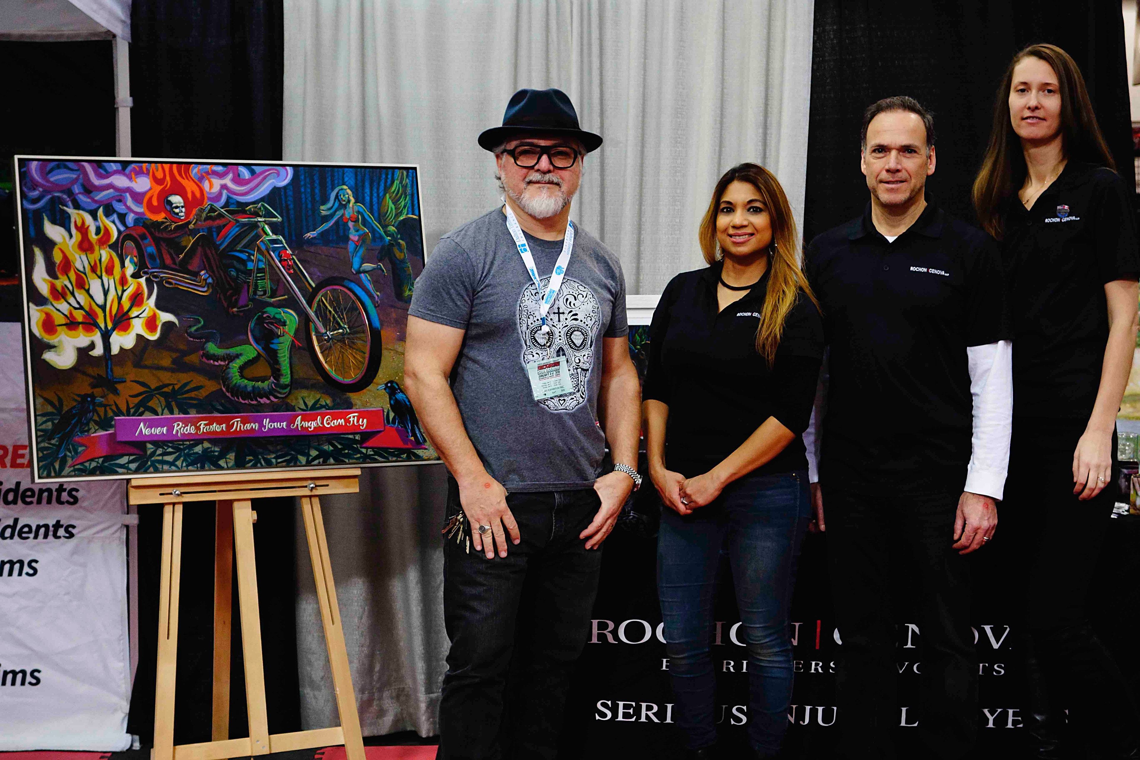 THE RIDERS RULE, was commissioned by Rochon/Genova LLP to be exhibited at the. North American International Motorcycle Supershow, January 4-6, 2019. The Toronto Motorcycle Show at Exhibition Place  February 15-17th,.