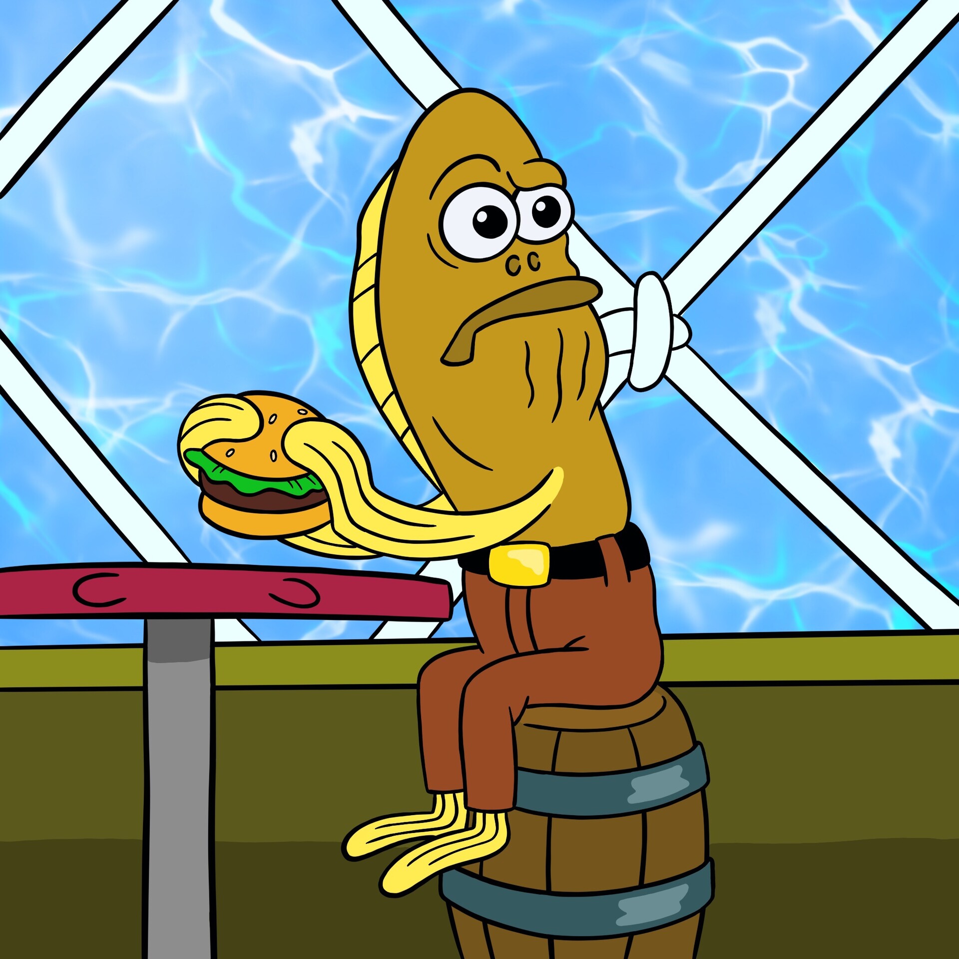 Artstation Burger Fish Matt Pearson