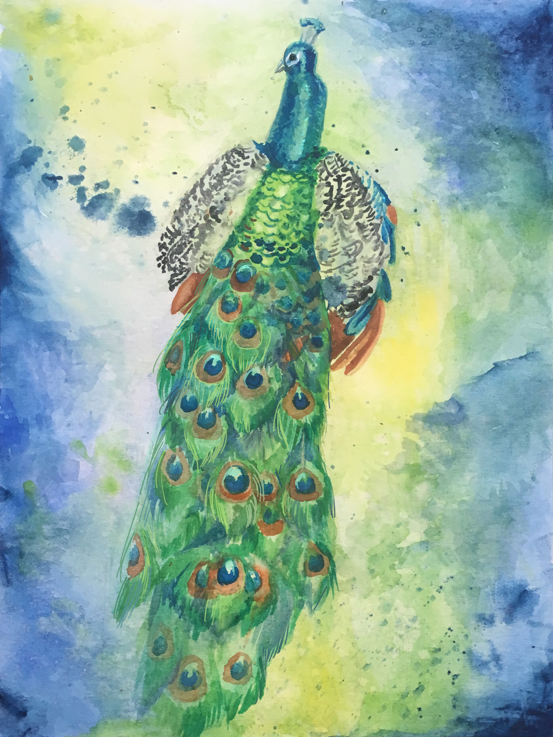 Crystal Requiem Abstract Peacock