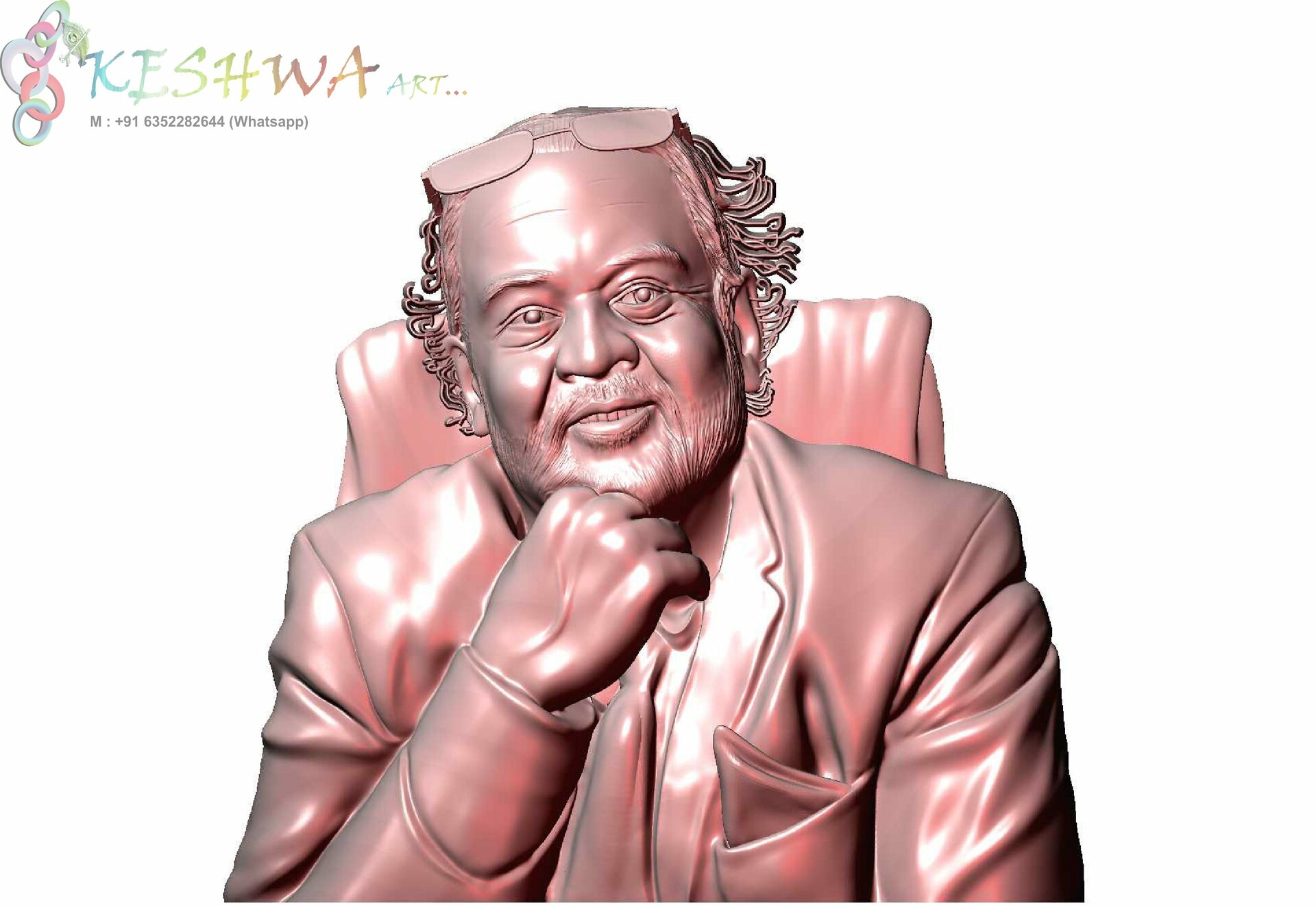Artstation Face 3d Model Stl File Artcam Keshwa Art