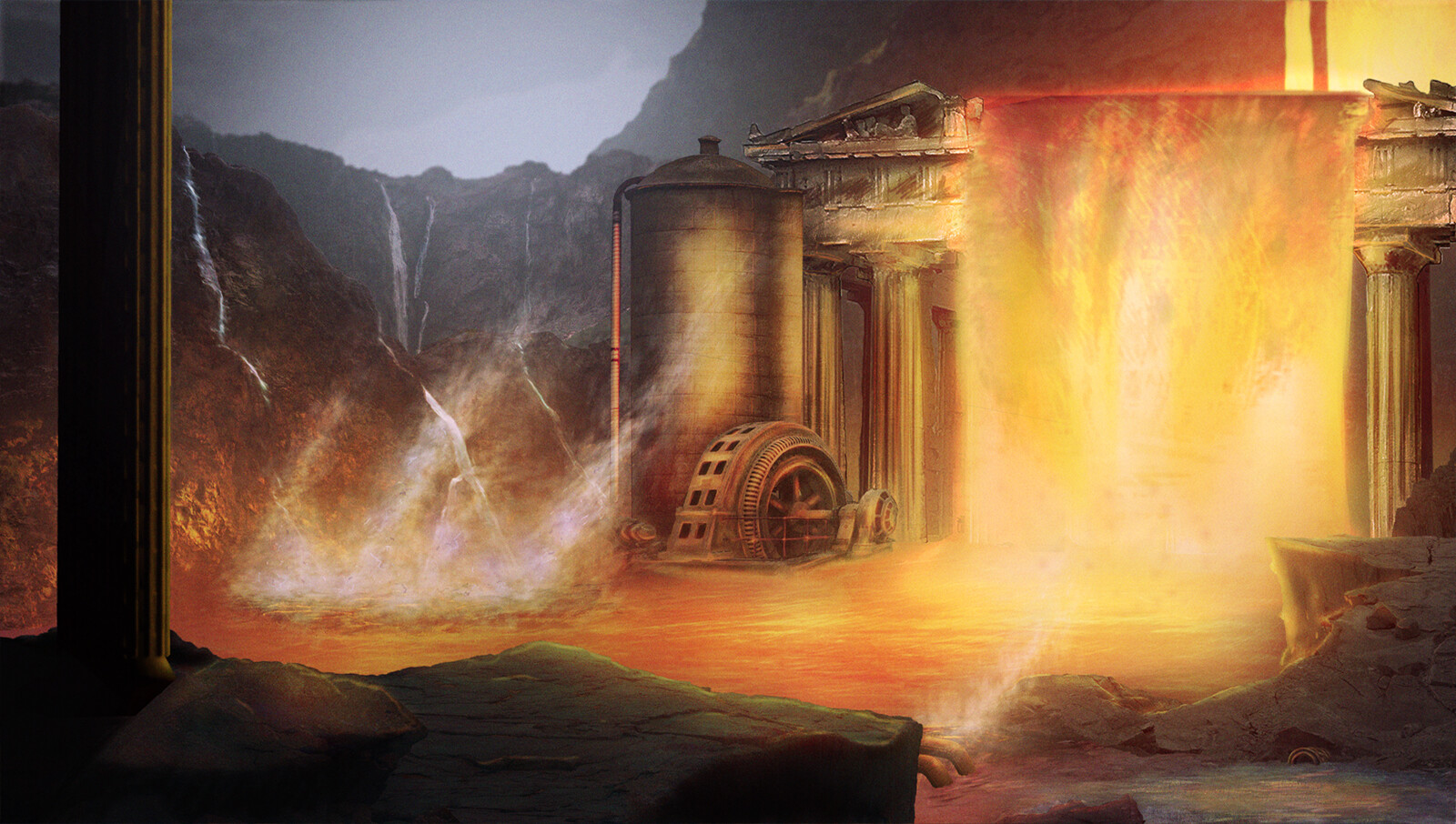Underground Geothermal Scene. 