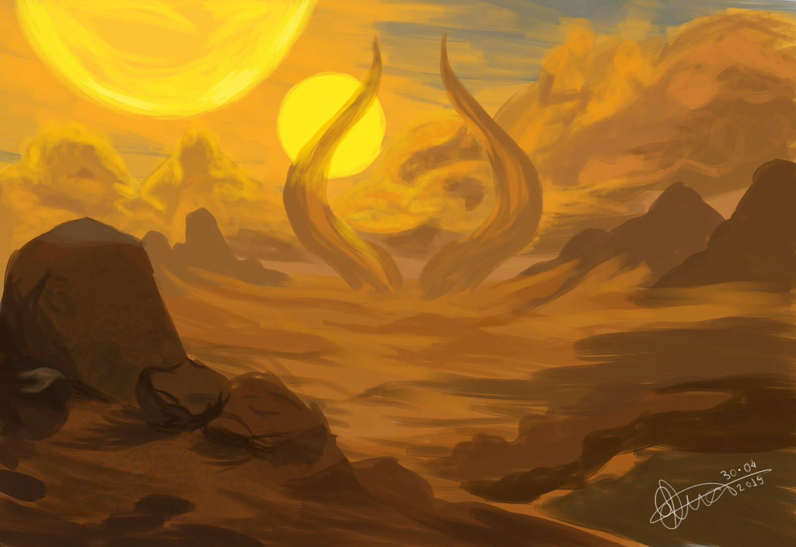 Artstation approach of the second sun