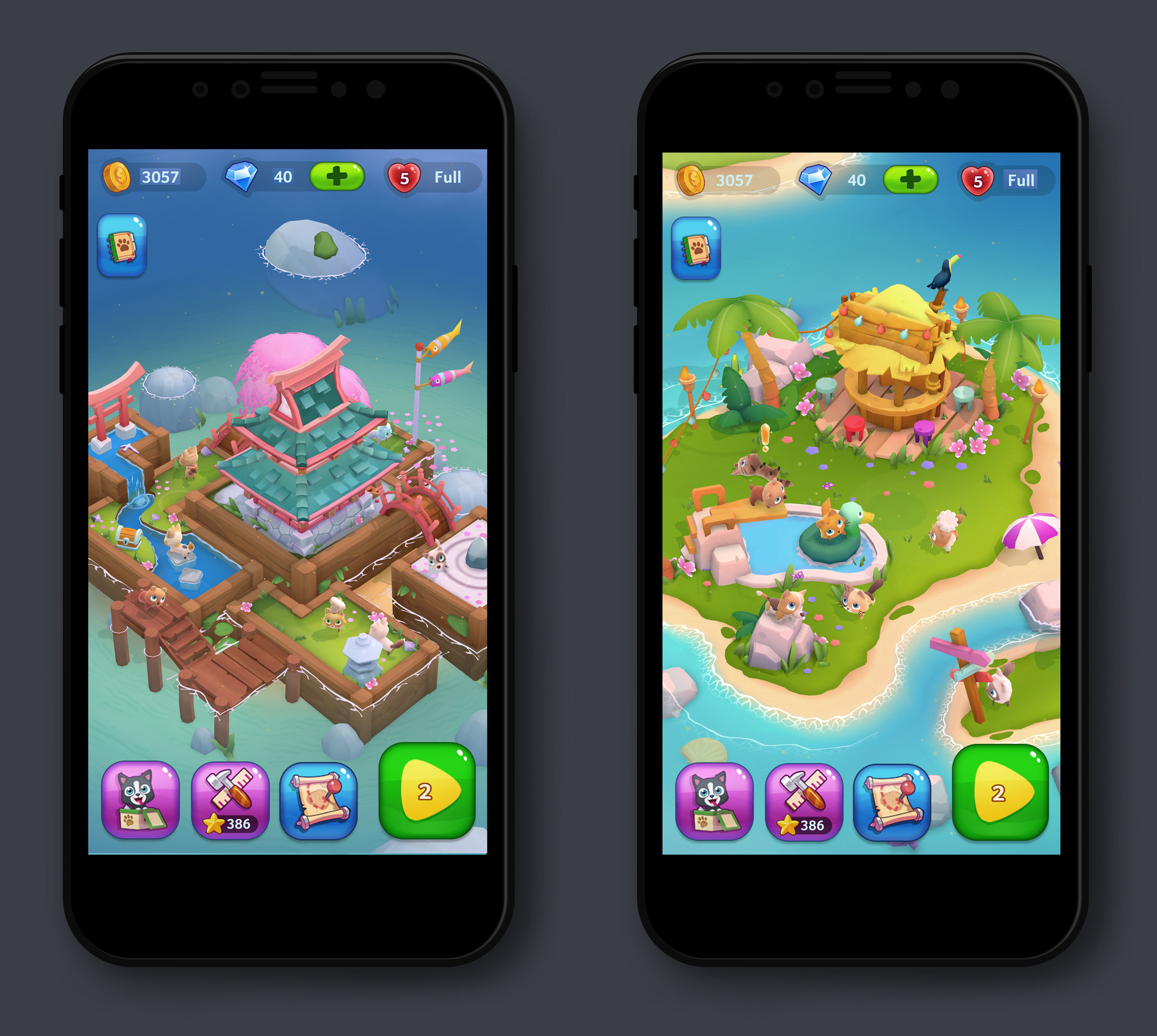 Co-Conception and Creation of environments. Soft-launch screens.