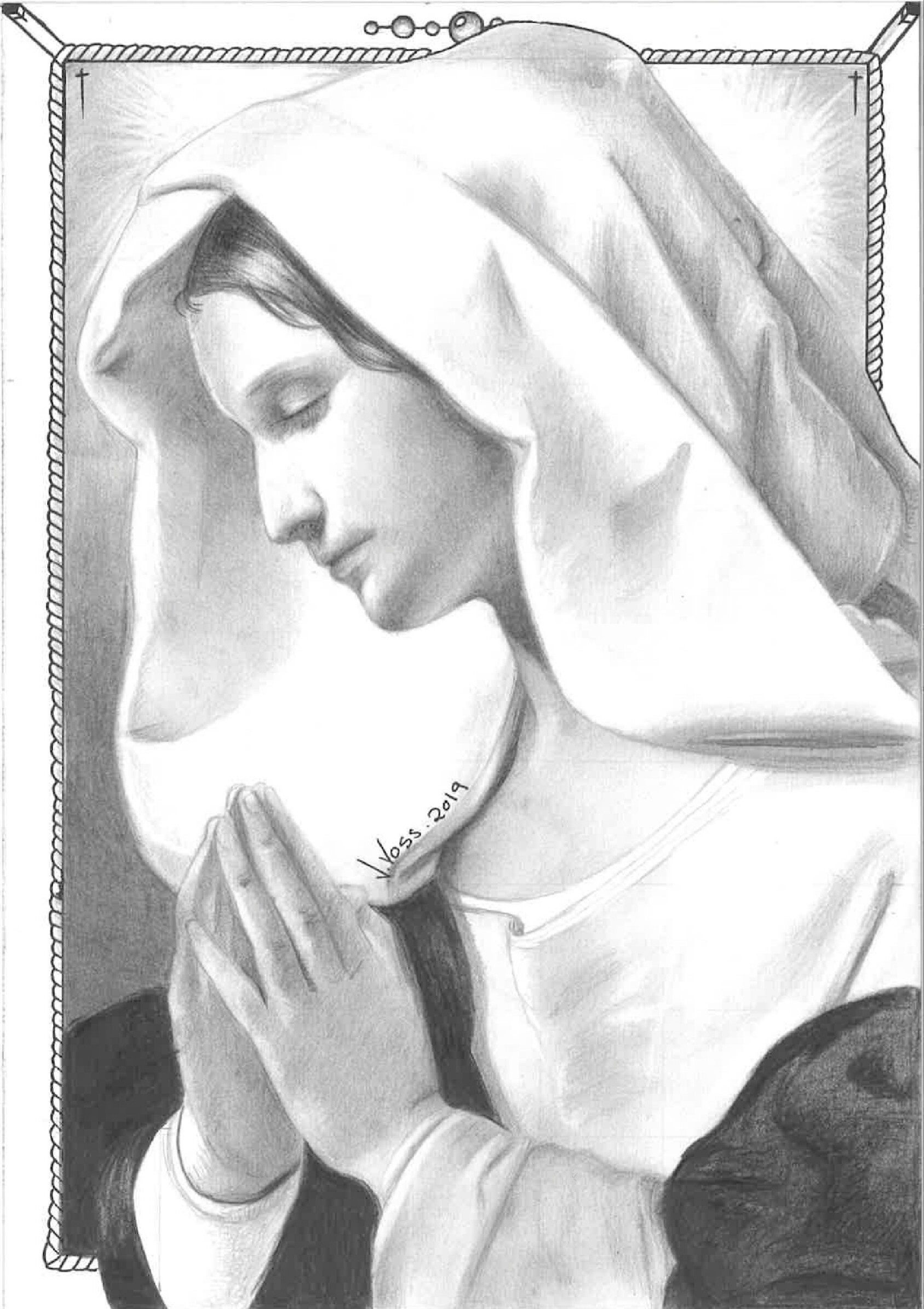 Virgin Mary's Portrait Pencil Speed Drawing by joecymijares | Virgin mary  art, Virgin mary tattoo, Virgin mary