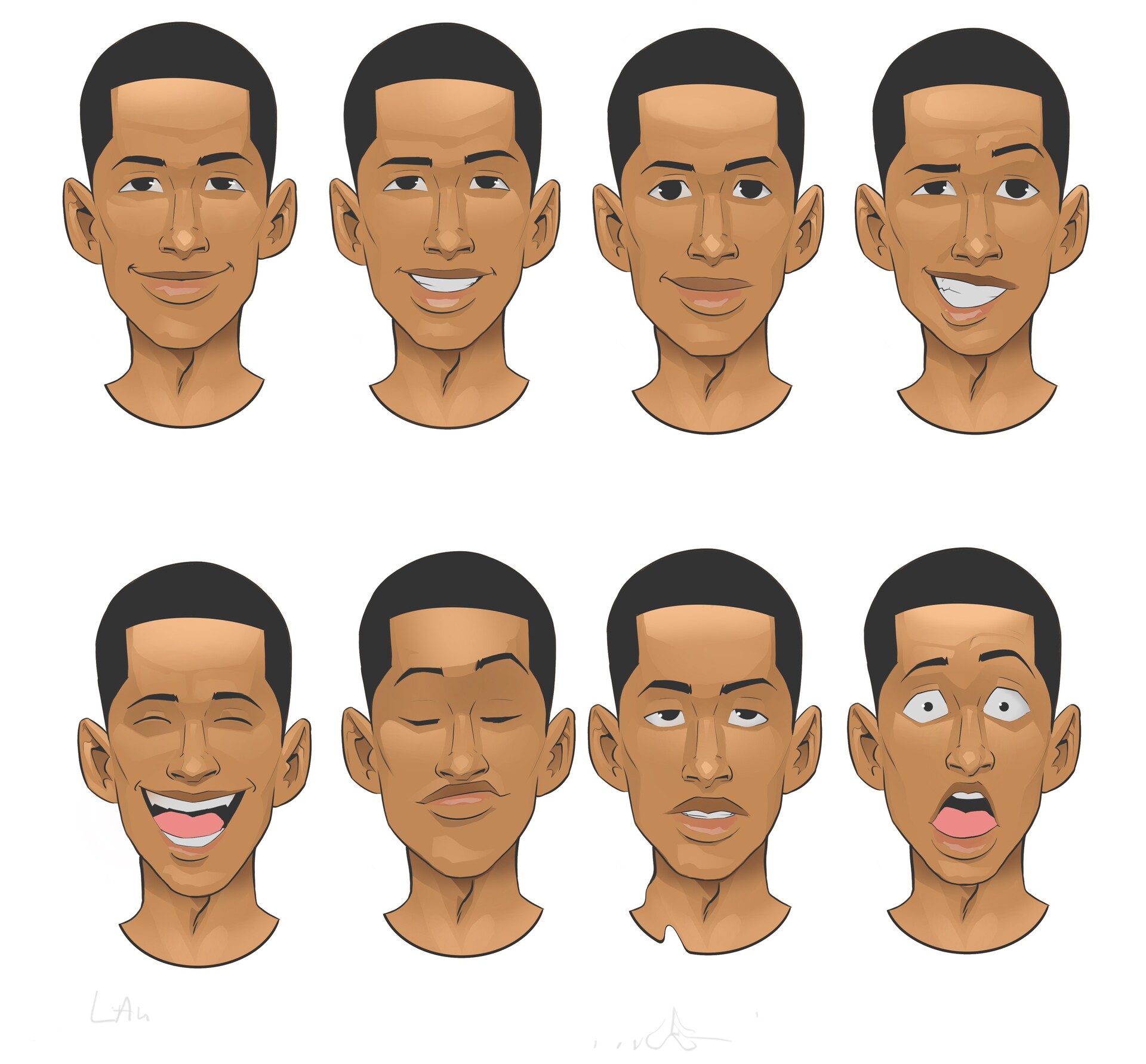 Hair facial characteristics body build