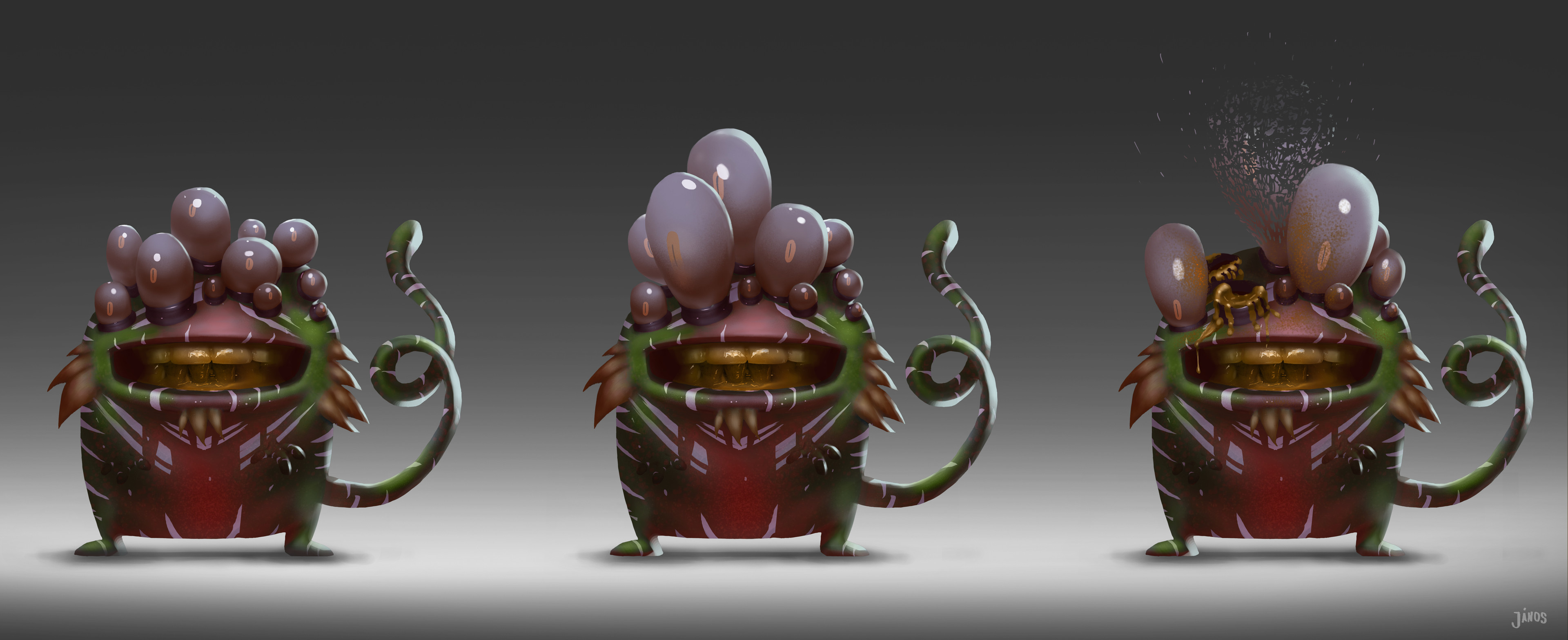 Janos Gerasch Alien Character Design Busted Eye Alien Space Probe Force 2017