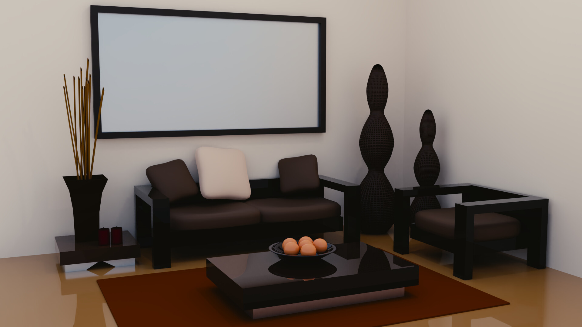Artstation Living Room Decoration 3d Model Agam Ghirah
