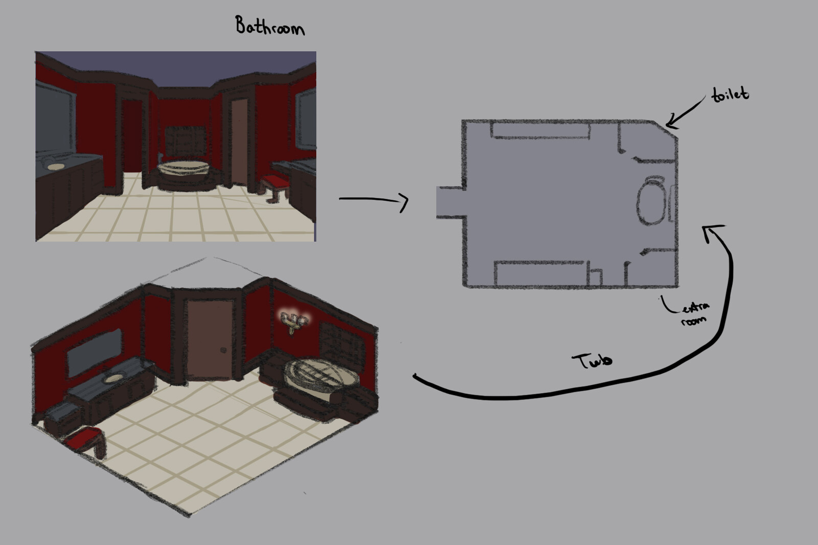 Concept Art: Bathroom