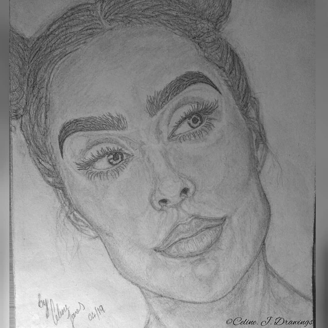 Artstation Full Face Female Portrait Sketch Ess J Woman vector surreal face line art. full face female portrait sketch ess j