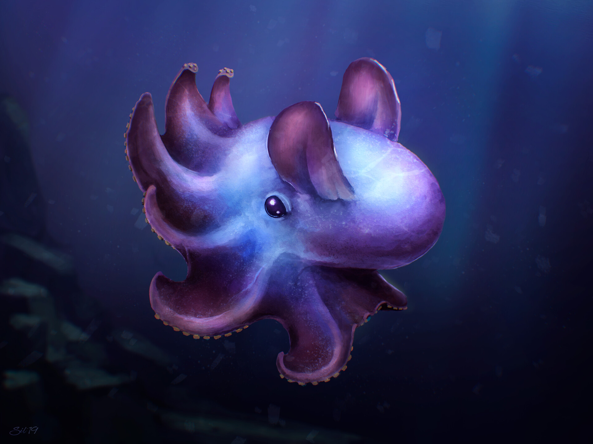 ArtStation Dumbo octopus