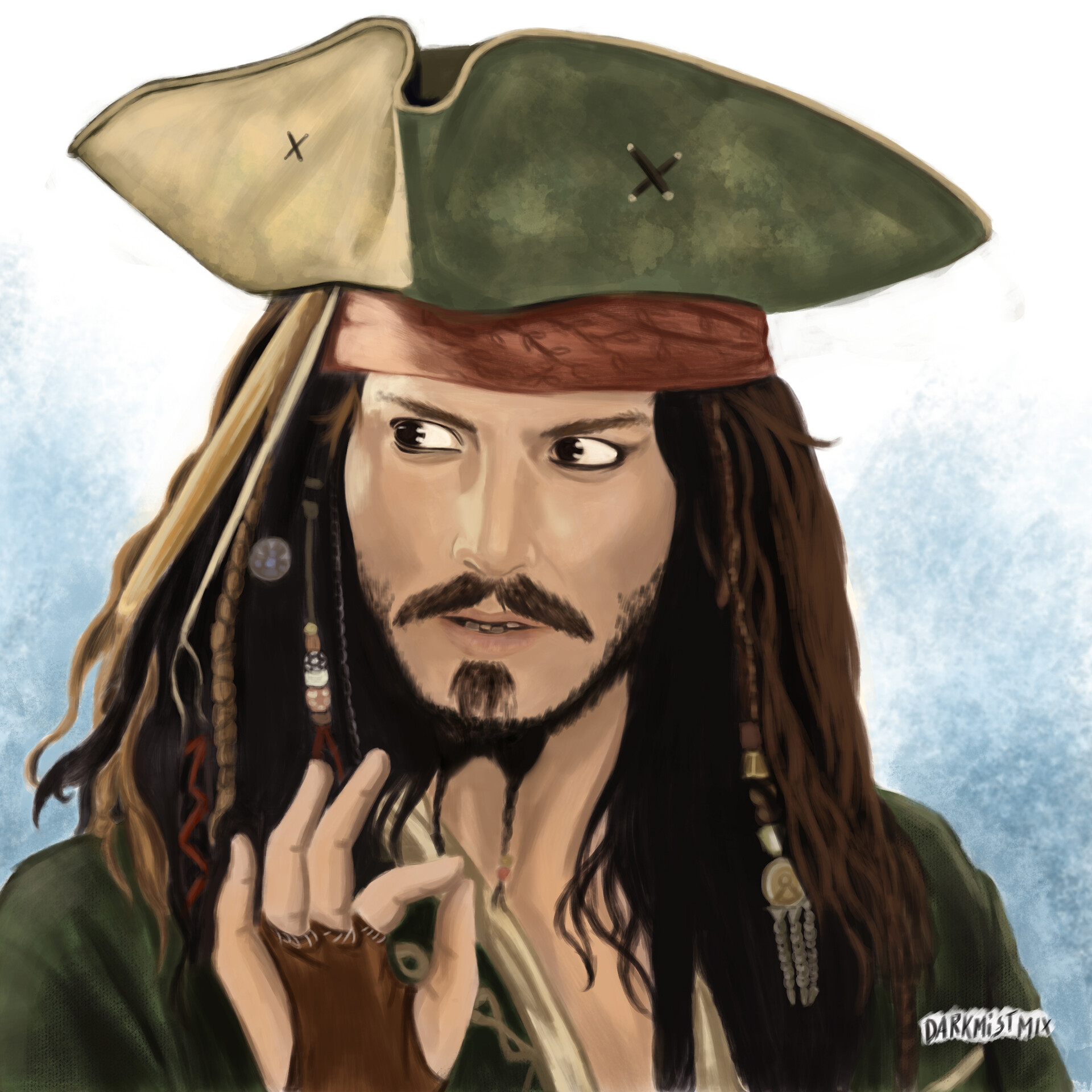 ArtStation - Jack Sparrow - Fan Art, Darkmistmix :)