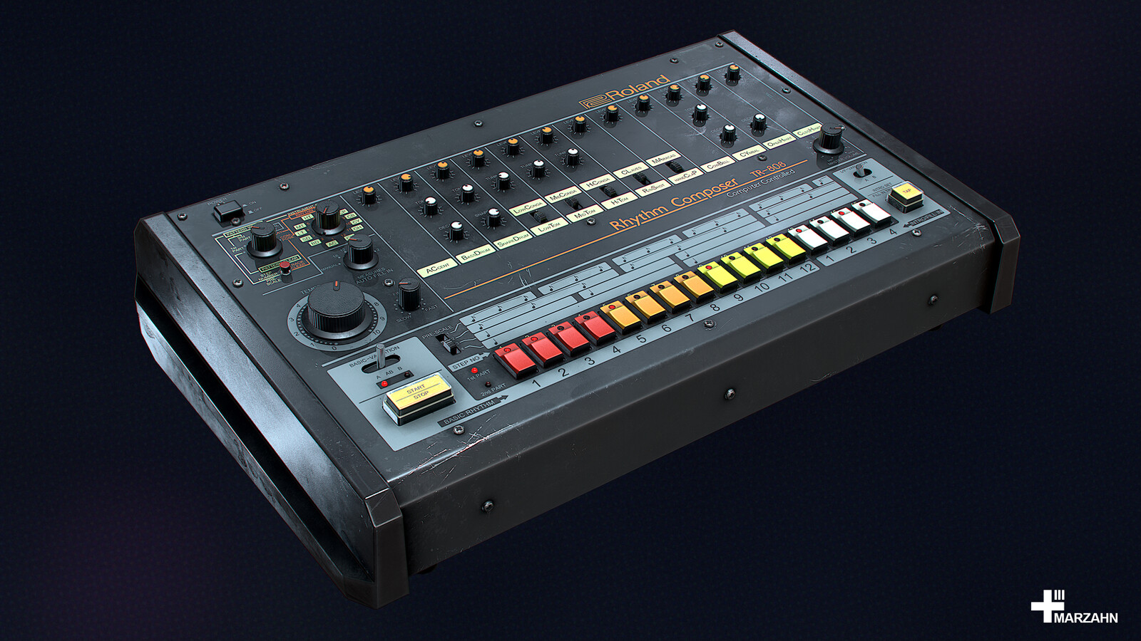 ArtStation - Roland - TR-808 Roland - TR-808, Till Marzahn
