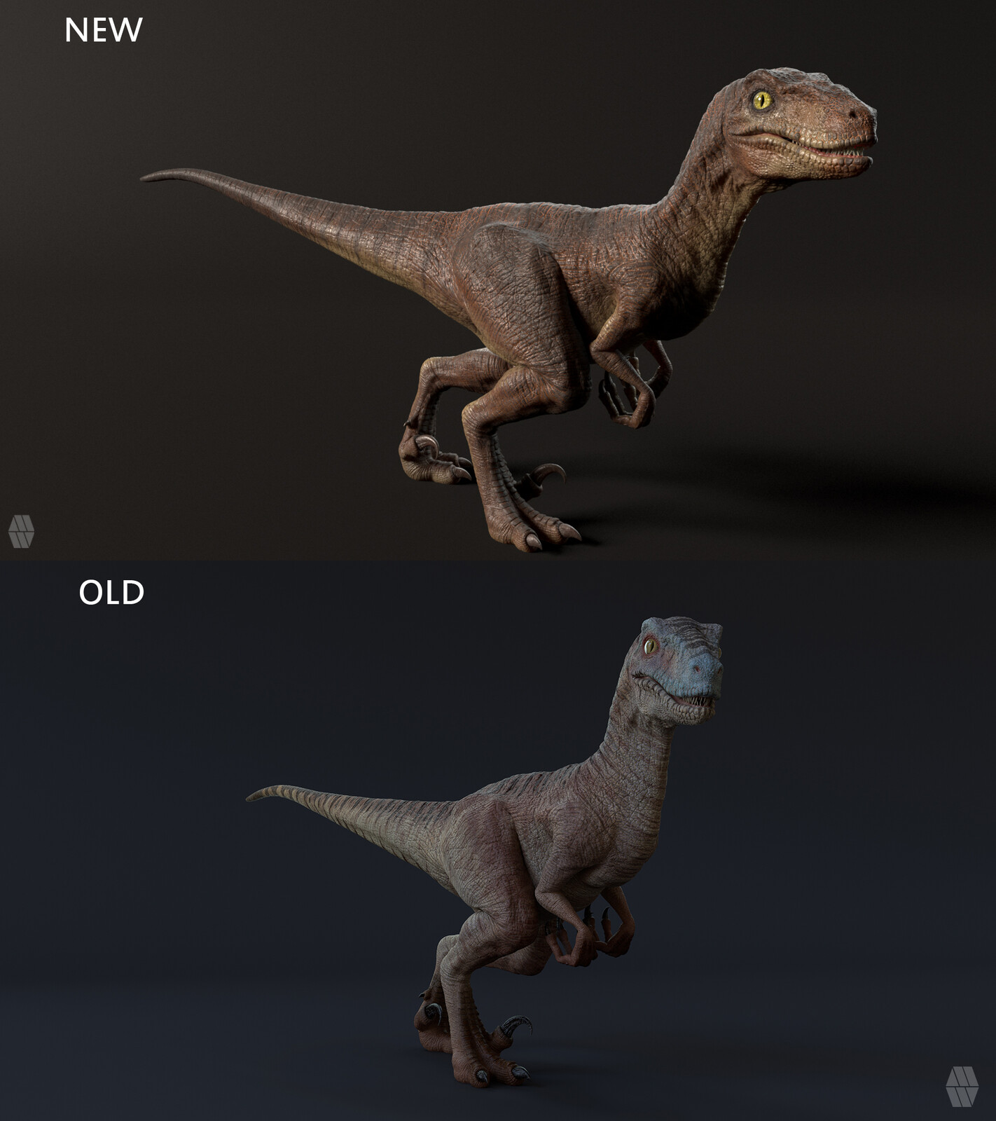 Old and New renders of my Model. 