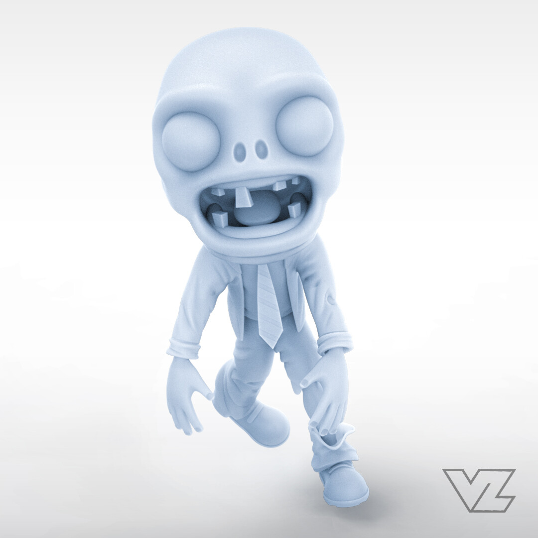 Zombie Plants vs Zombies 3D model 3D printable
