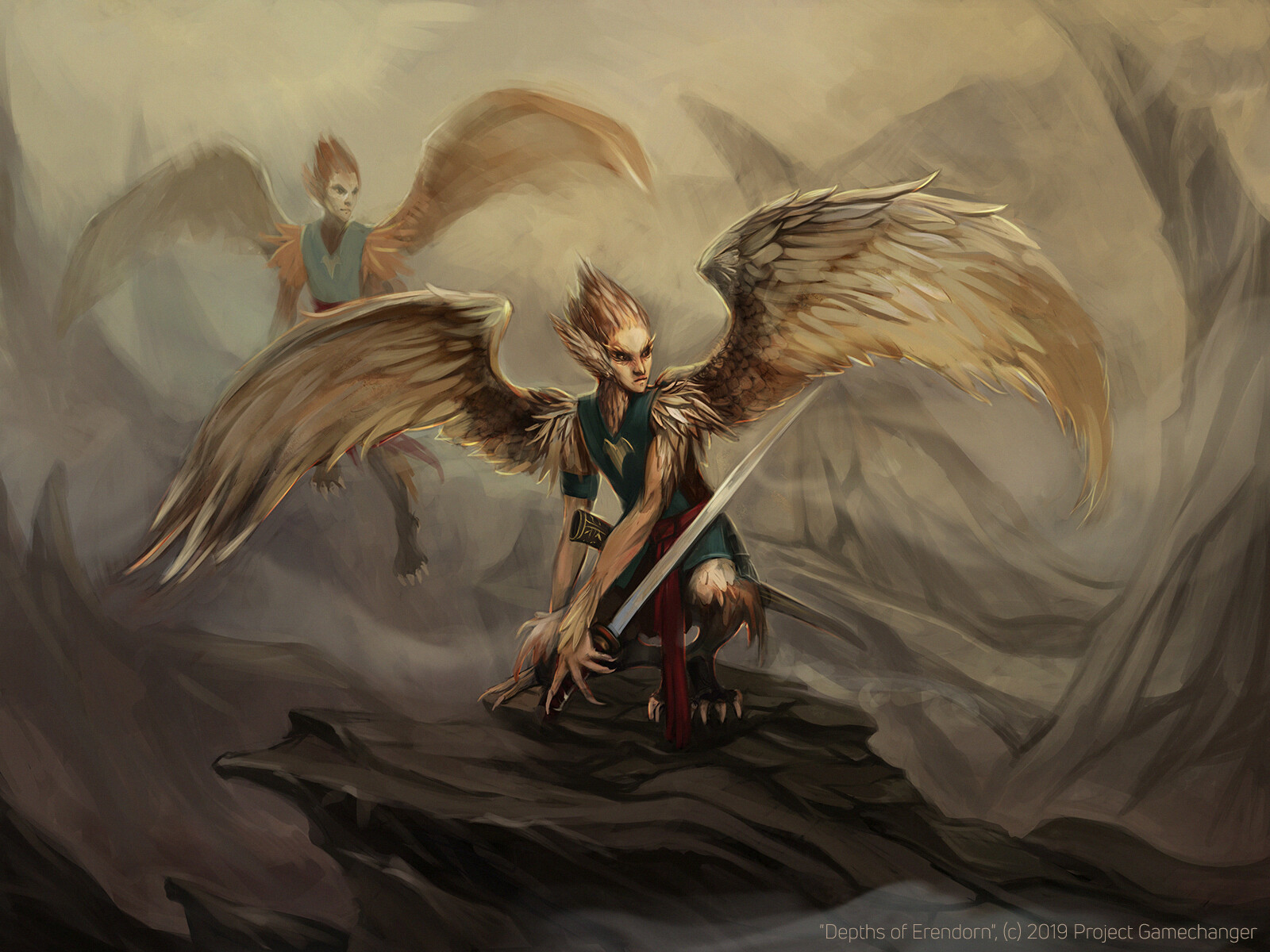 Daggerclaw Harpies, a race of fierce survivors whose wind affinity equips t...