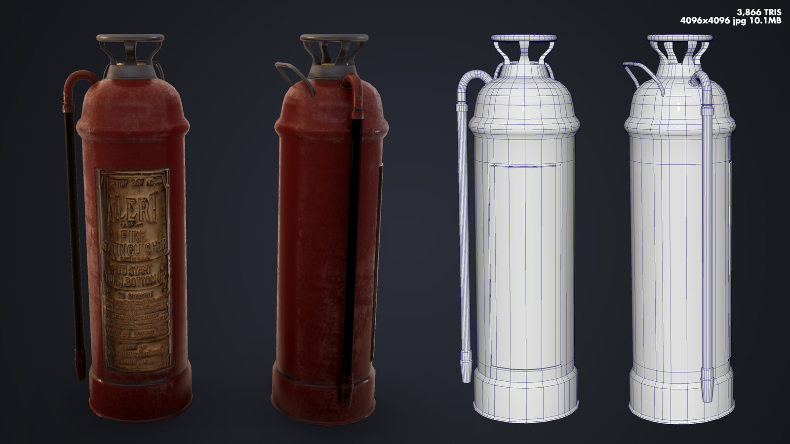 Vintage Fire Extinguisher Silver