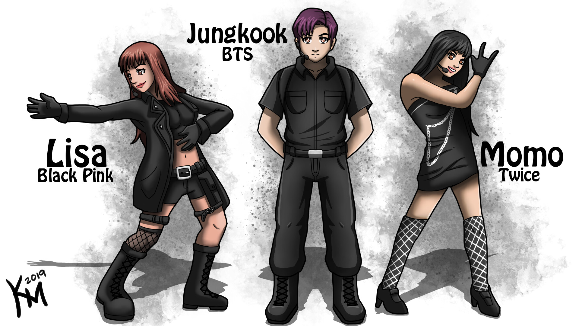 Artstation Lisa Blackpink Jungkook Bts Momo Twice Fan Art Kevin Edwin Mijares