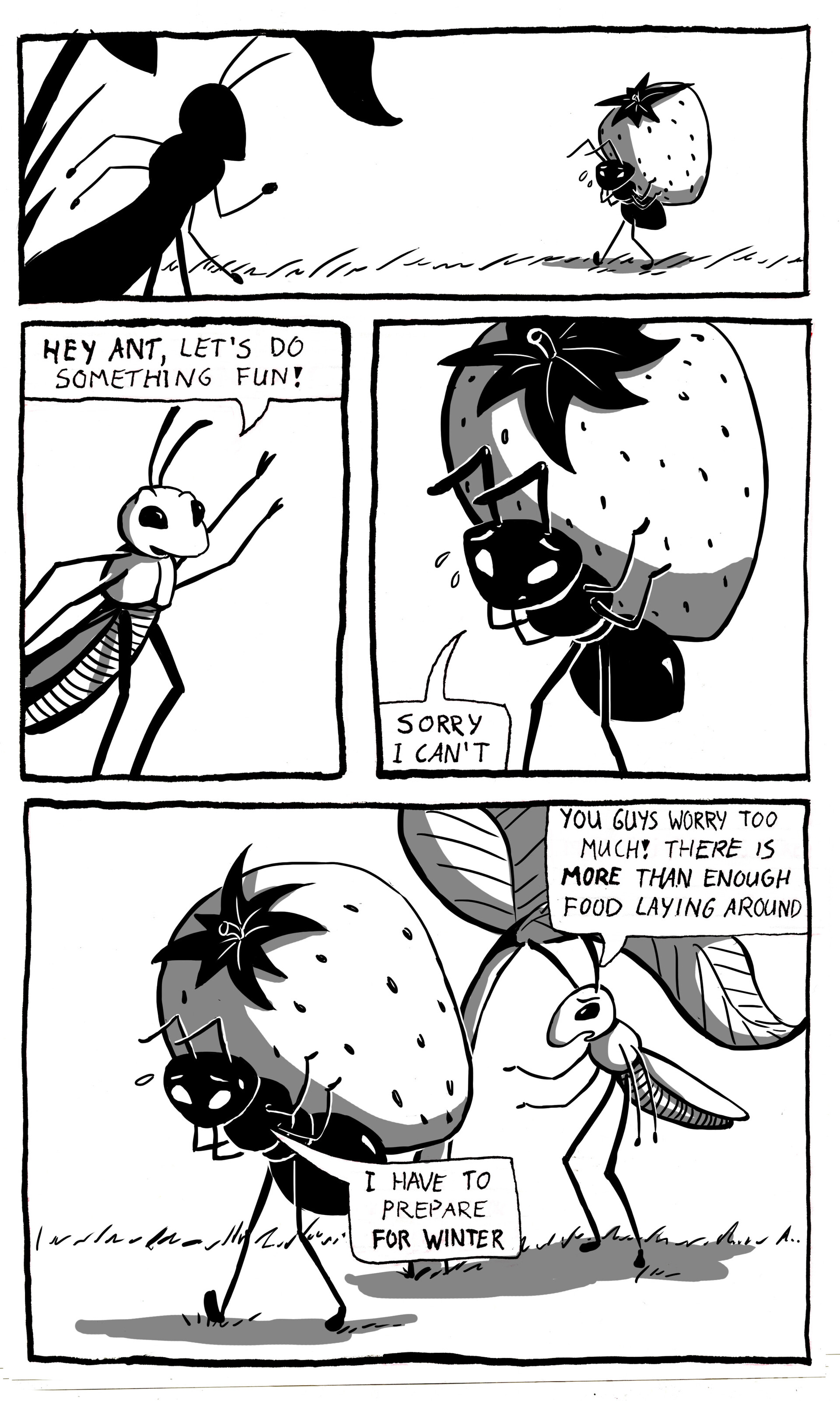 The Grasshopper And The Ant Manga Classic Cartoons The Grasshopper And The Ants Story - Draw-level