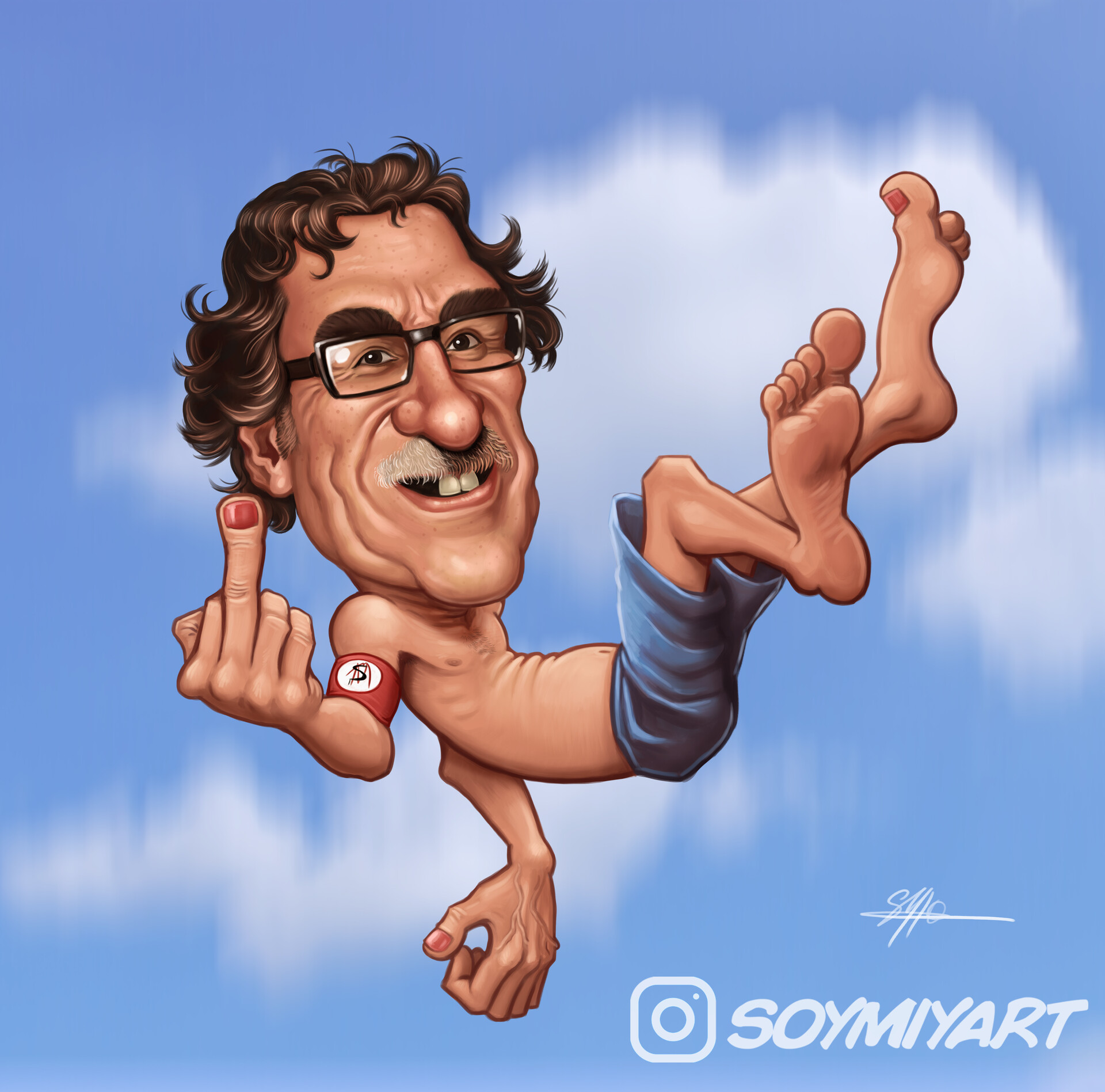Artstation Charly Garcia Caricatura Gonzalo Maillard