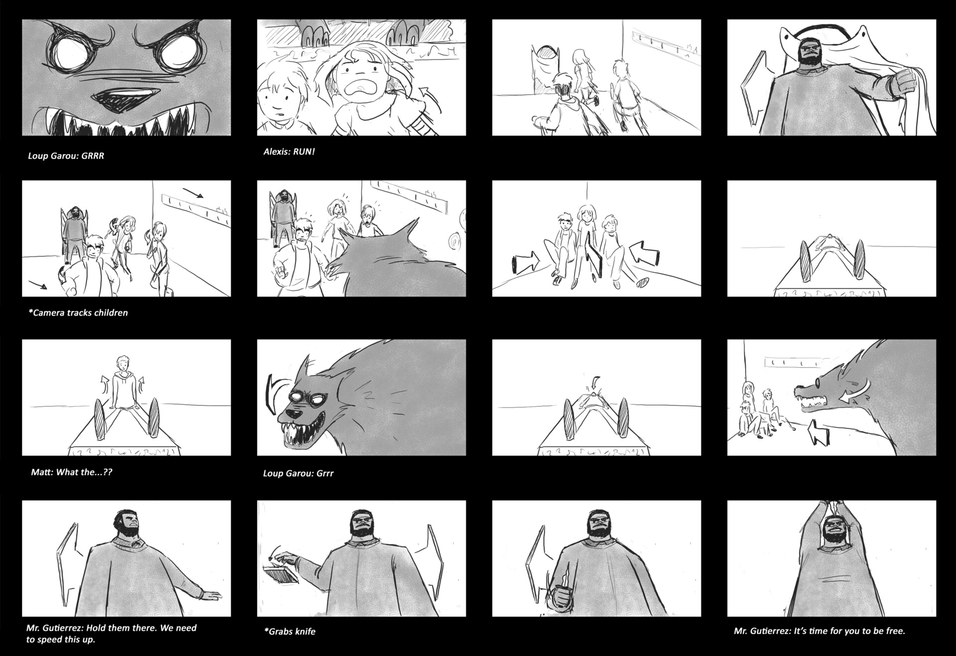 Artstation Loup Garou Storyboard