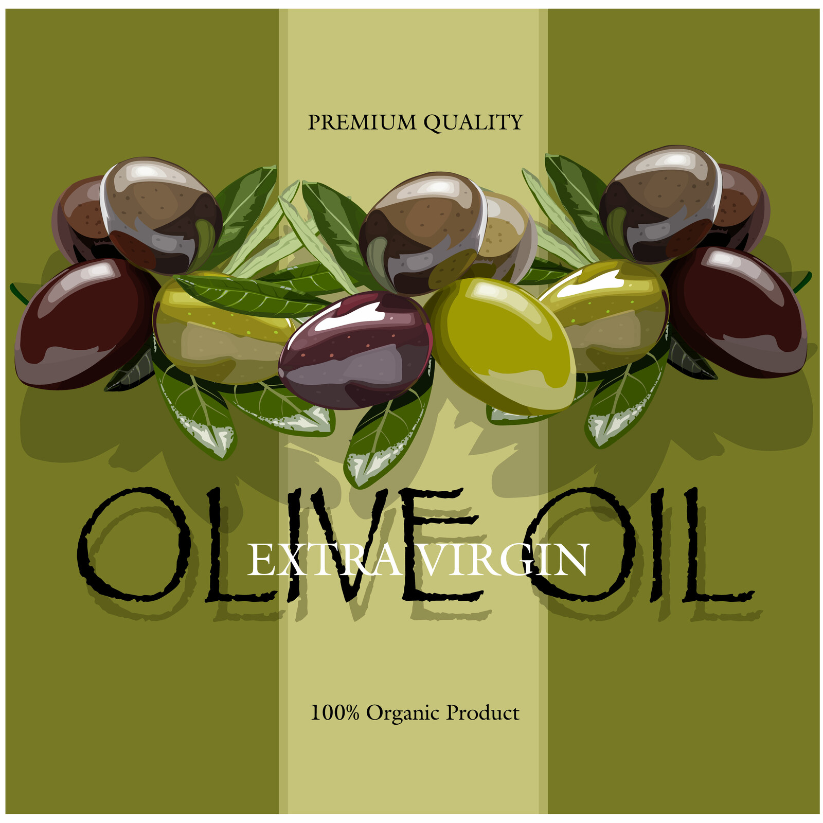 OLIVE LABEL VECTOR 5