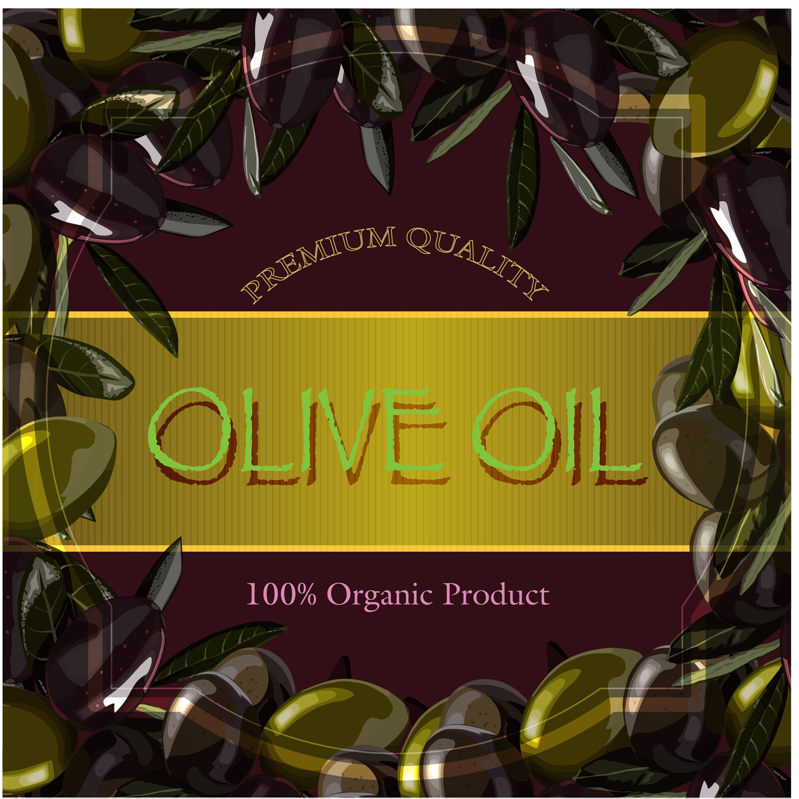 OLIVE LABEL VECTOR 6