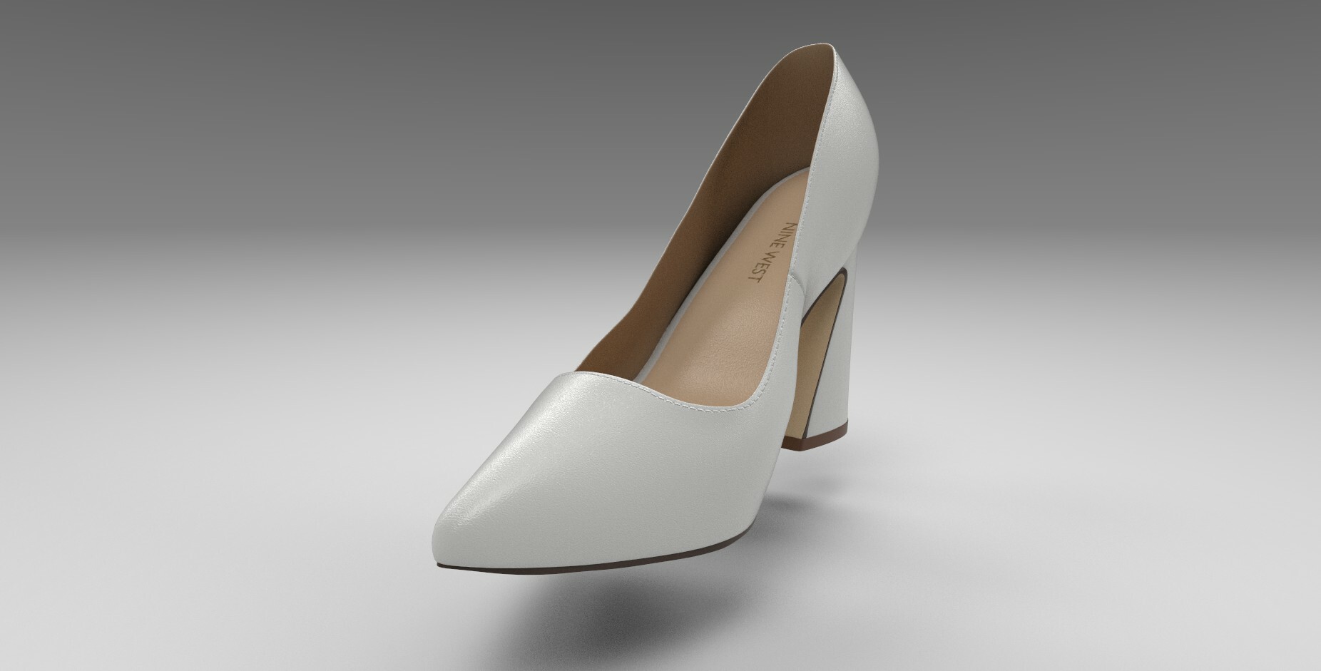 Nine west henra flared heel pump sale