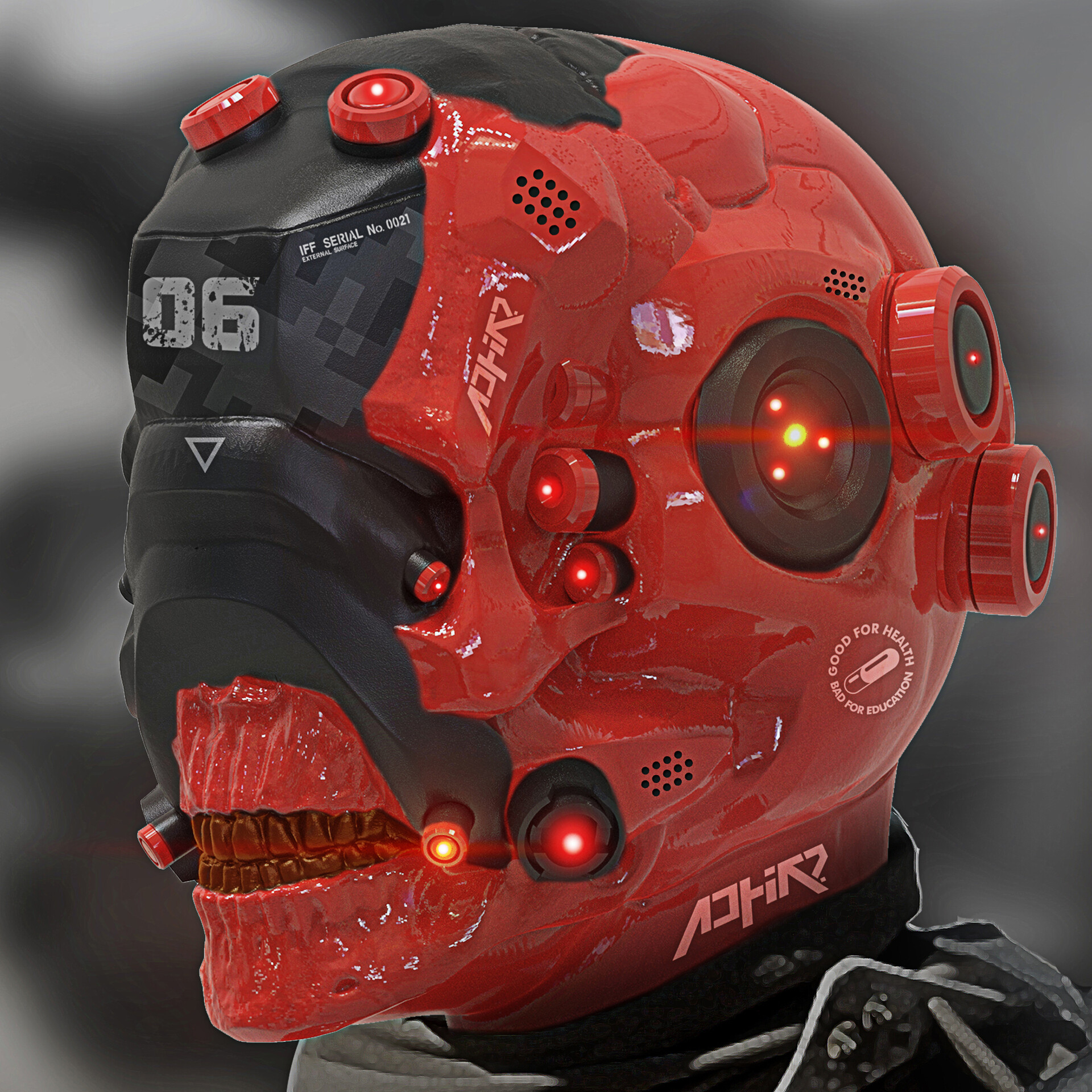 Hirolabs Red Skull Helmet