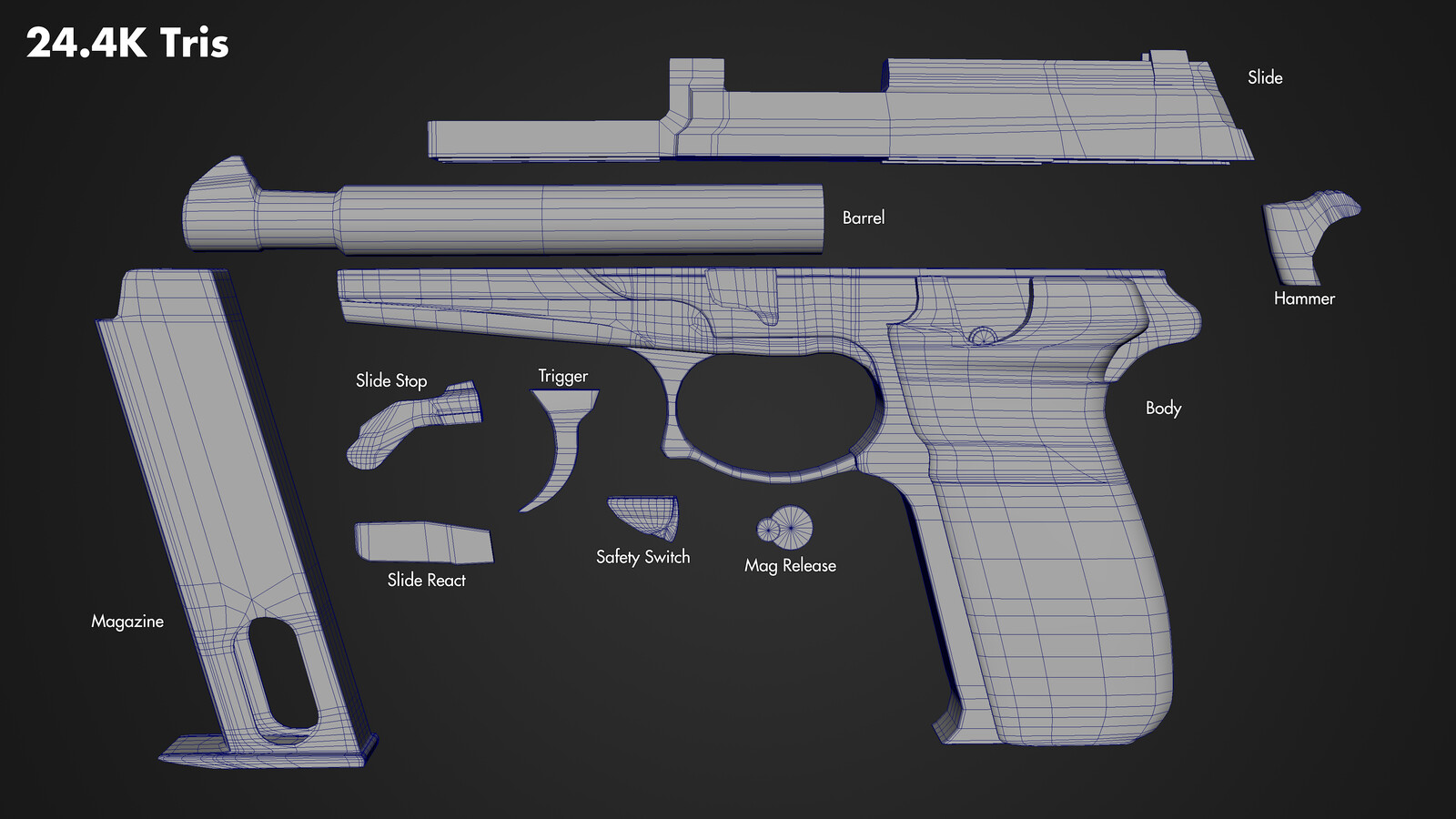 Old poly count, you'll find the new mesh at the bottom.