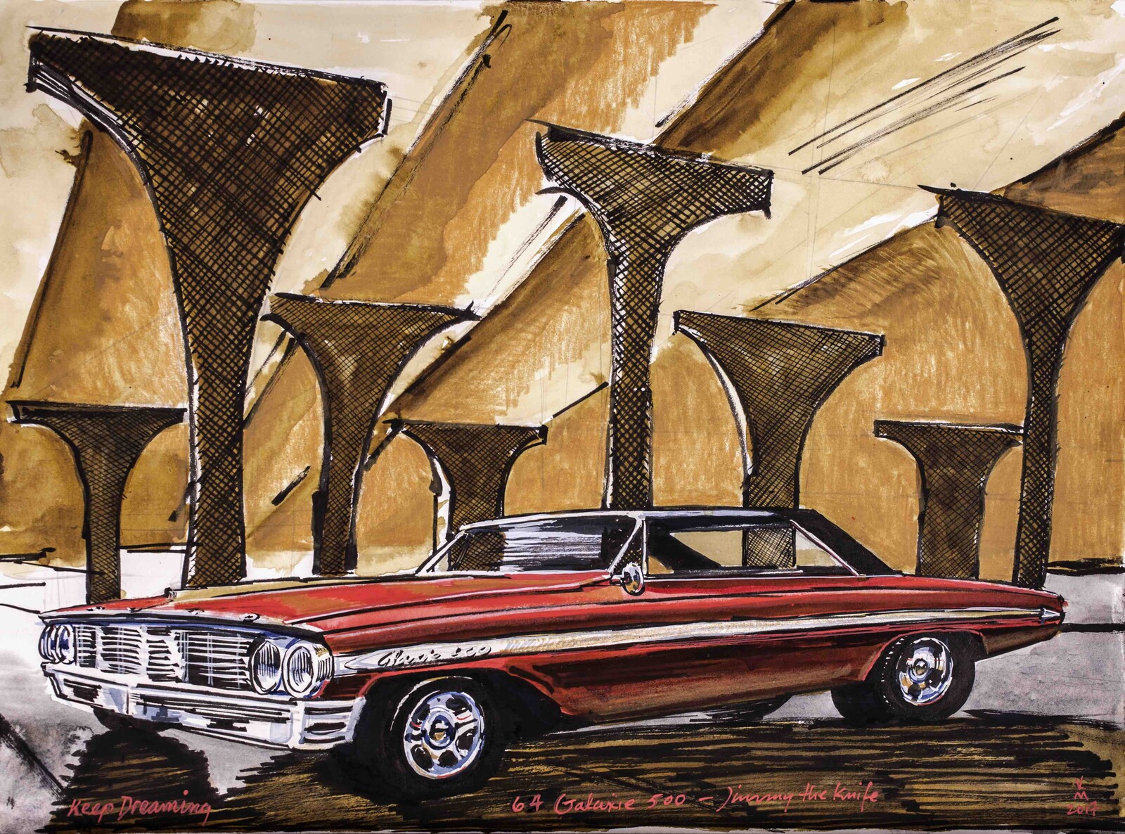 60's muscle, FORD Galaxie 500.