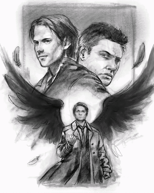Art I've done of mostly Dean, full drawings as well as sketches at various  stages : r/Supernatural