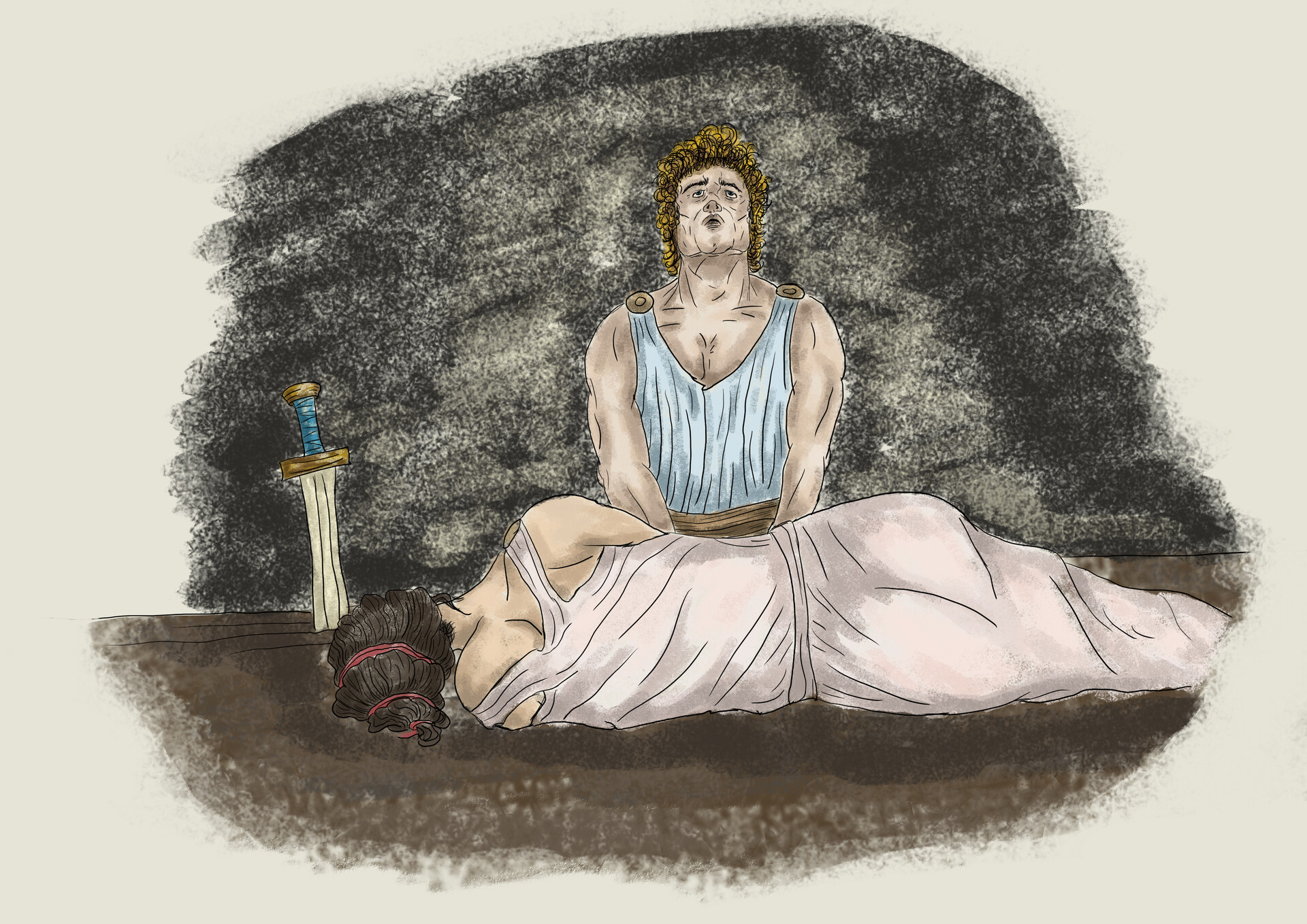 Markos Kyriakopoulos Illustrating Sophocles' "Antigone"
