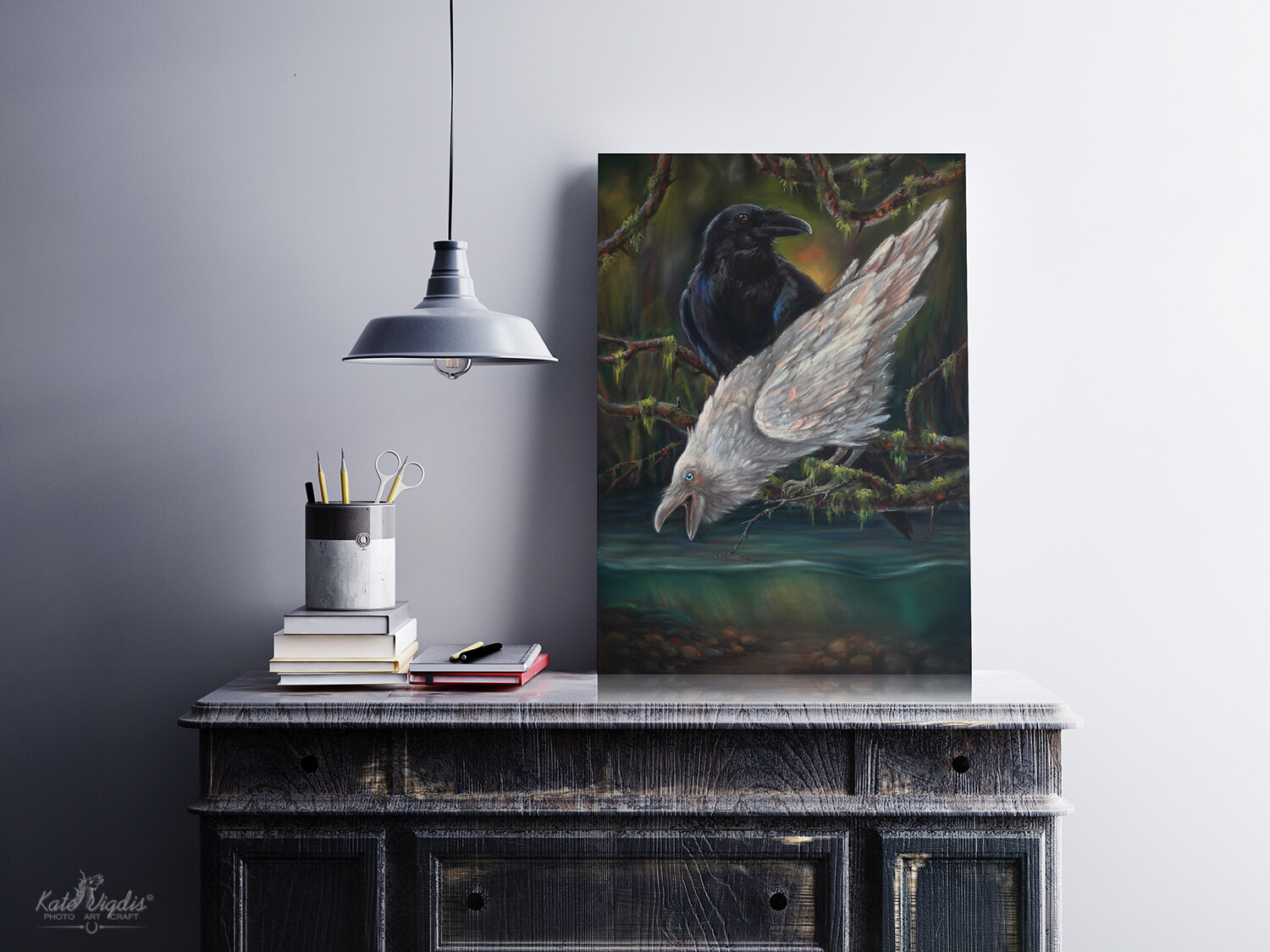 River Guardians. Pastel on pastelmat, 35x50 cm.