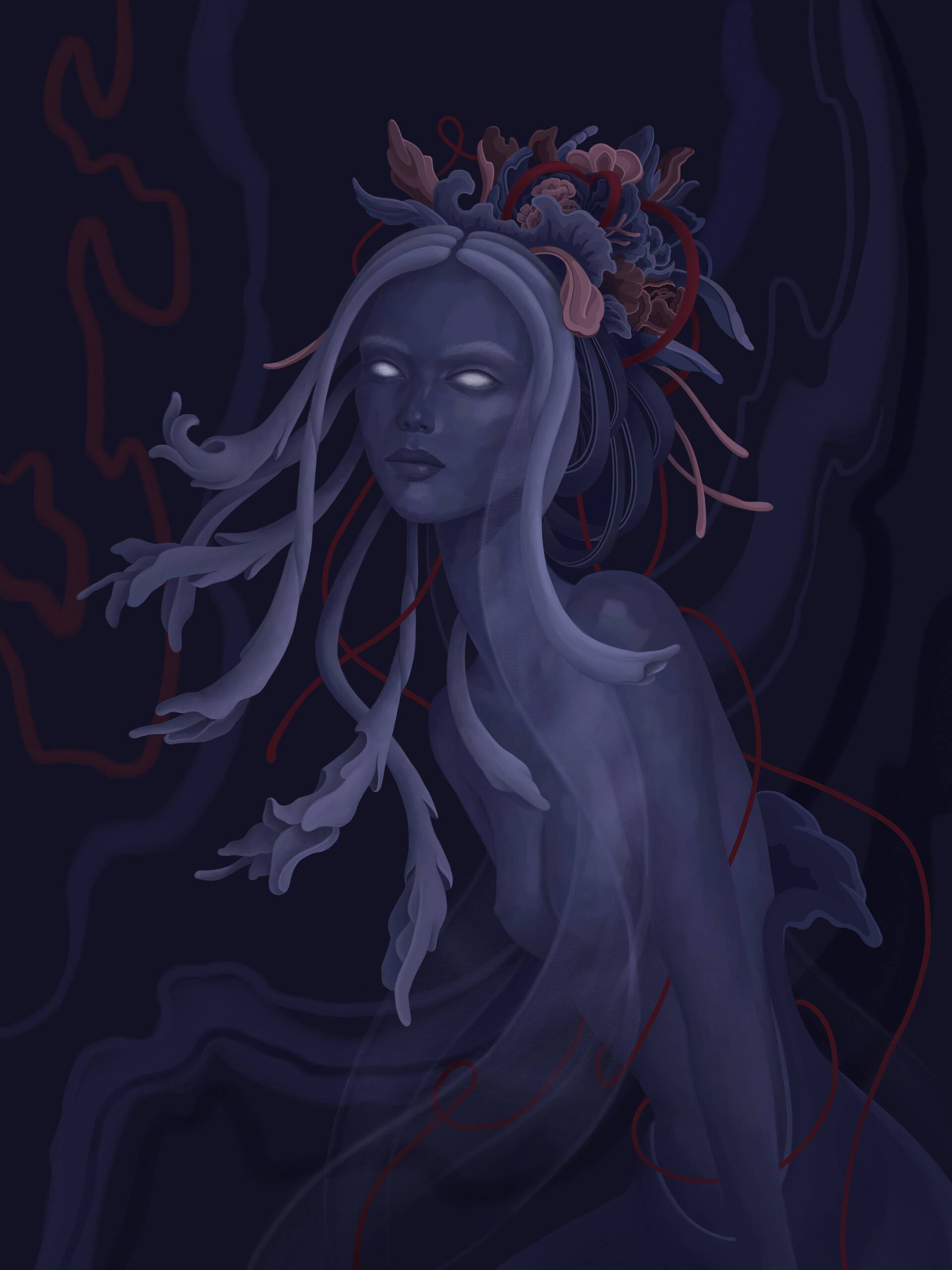 Artstation Black Flower Lisa Gubanova