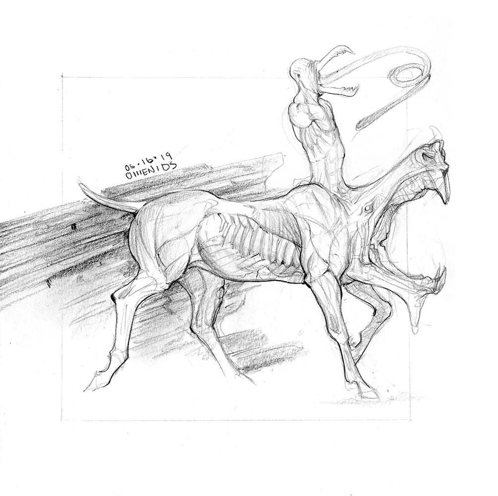 Рисунок долговязая лошадь
