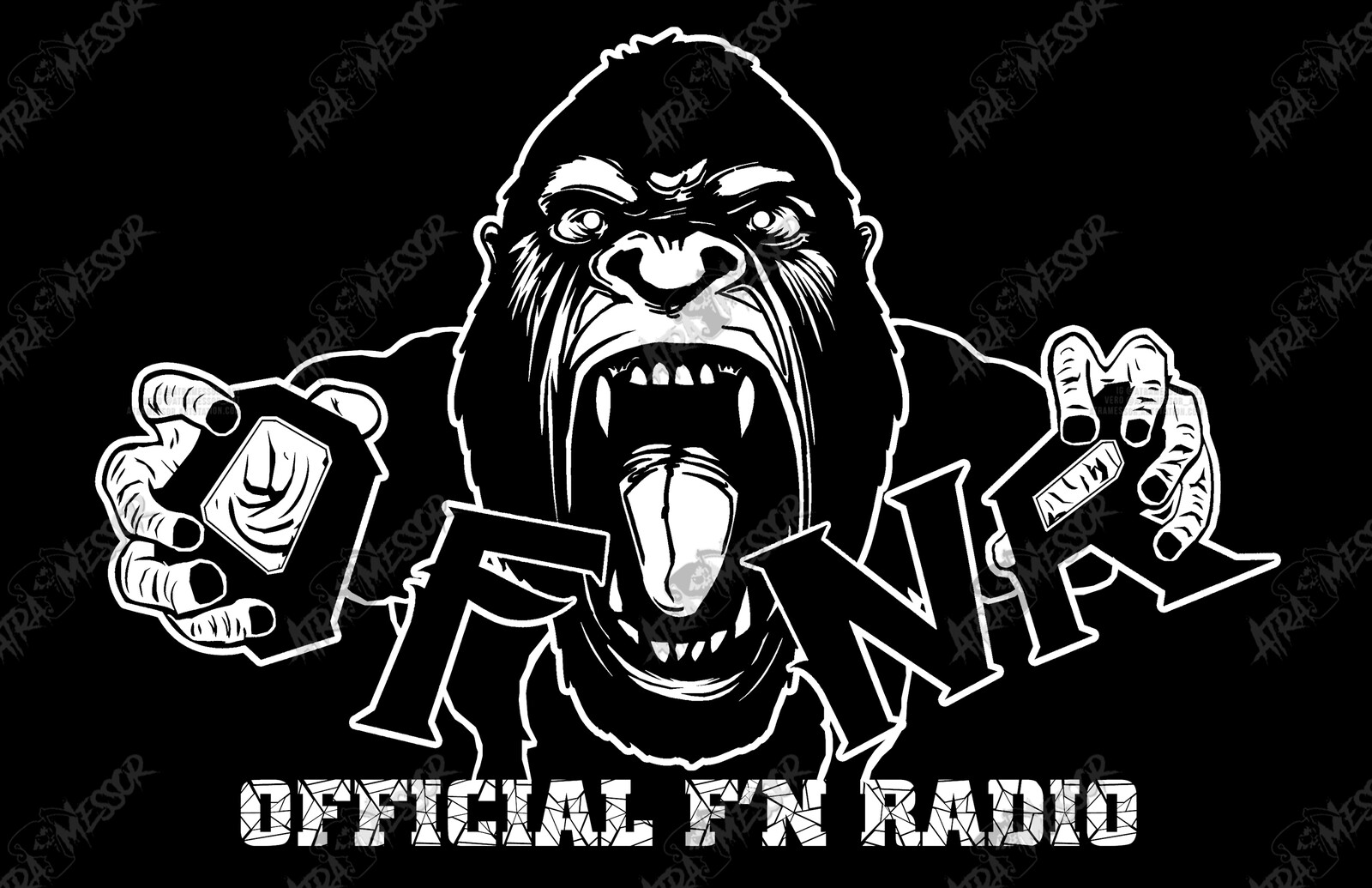 OFNR Gorilla merch for Official F'N Radio