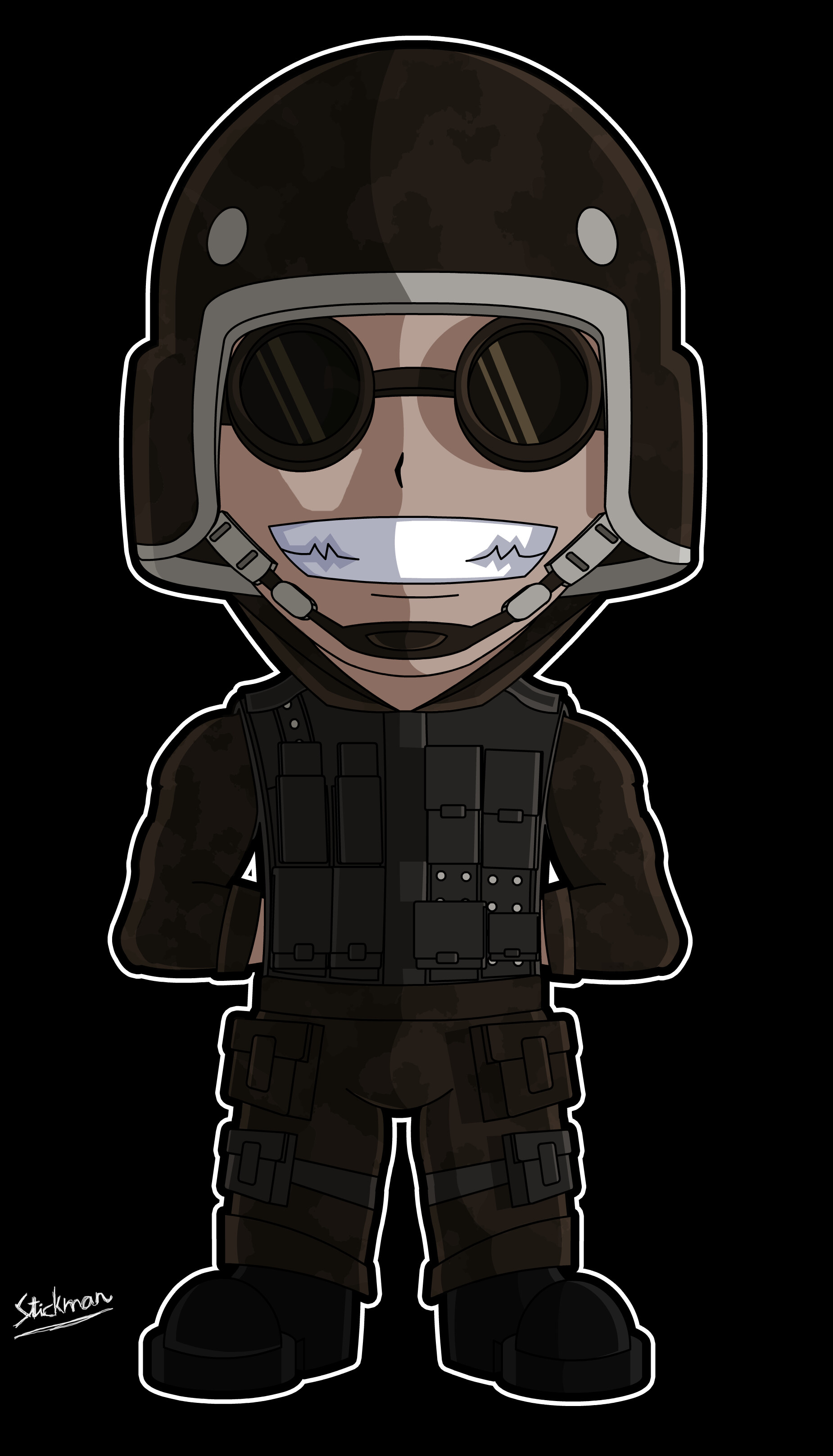 Artstation Thermite Chibi Rainbow Six Siege