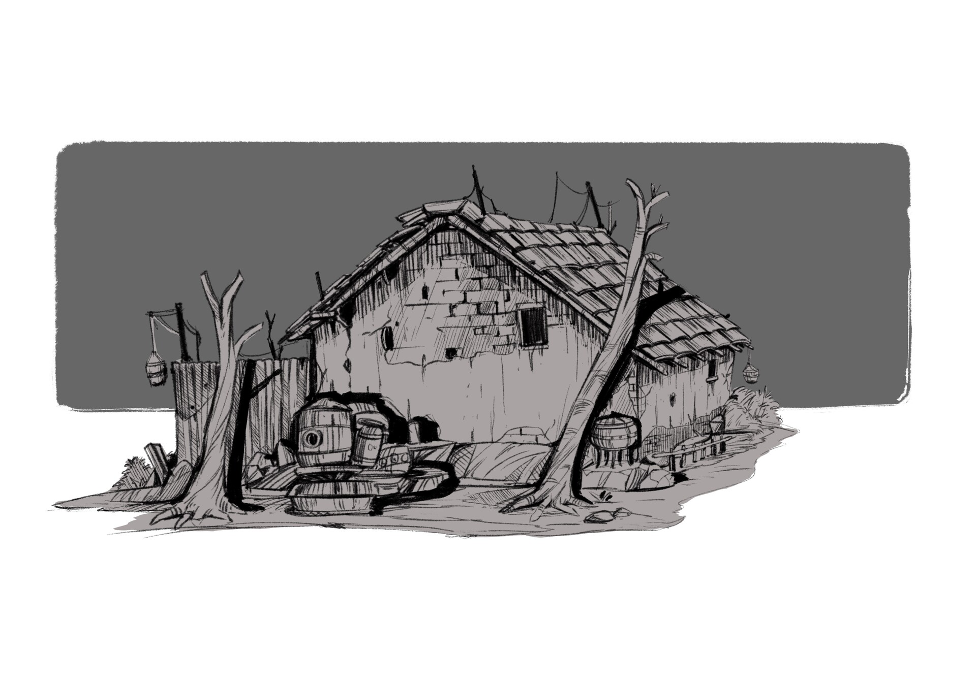 Village House - Pencil drawing by Nikolin292 on DeviantArt