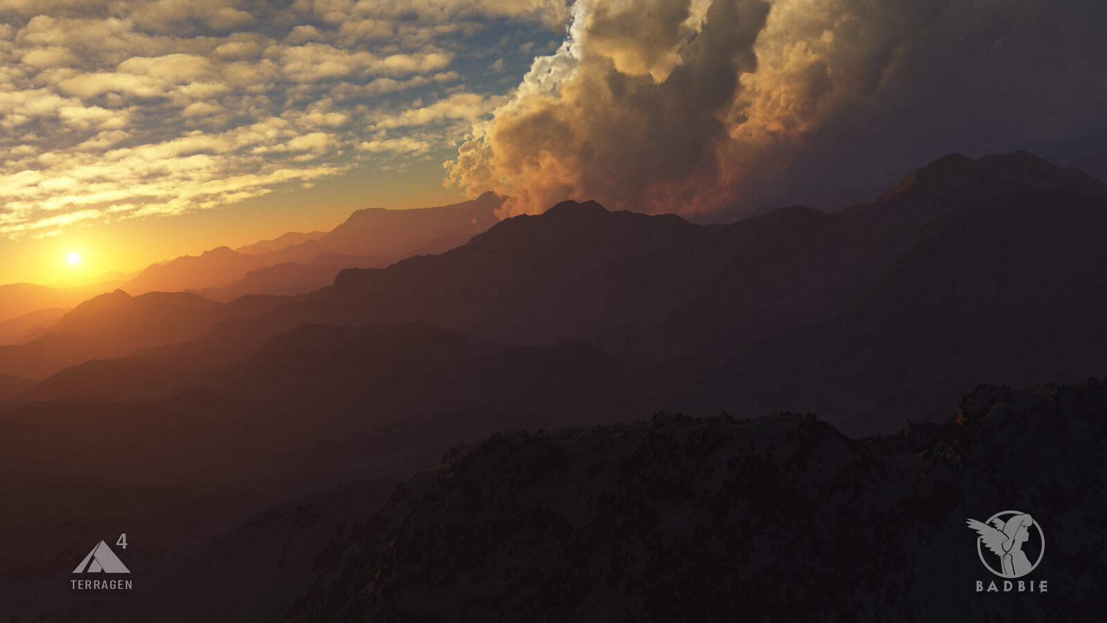 This first render is actually my most recent render, done back in 2018. I was going for a hazy forest fire look to the smoke.