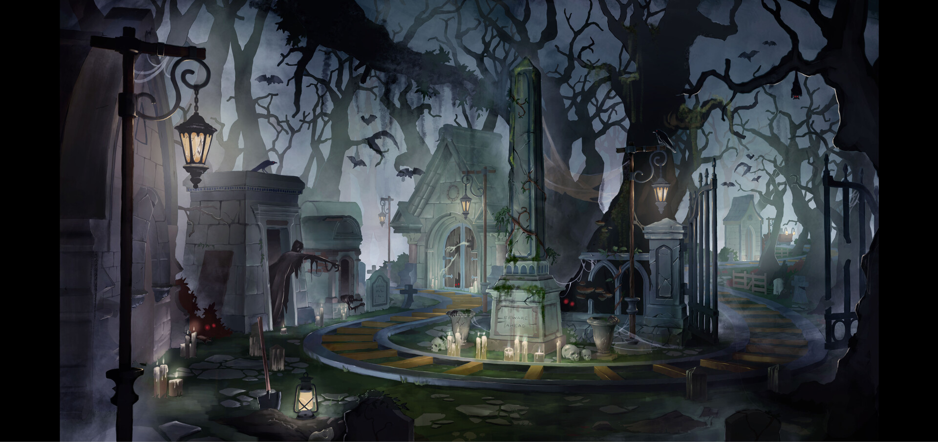 ArtStation - Necropolis themepark - Dark ride production shot